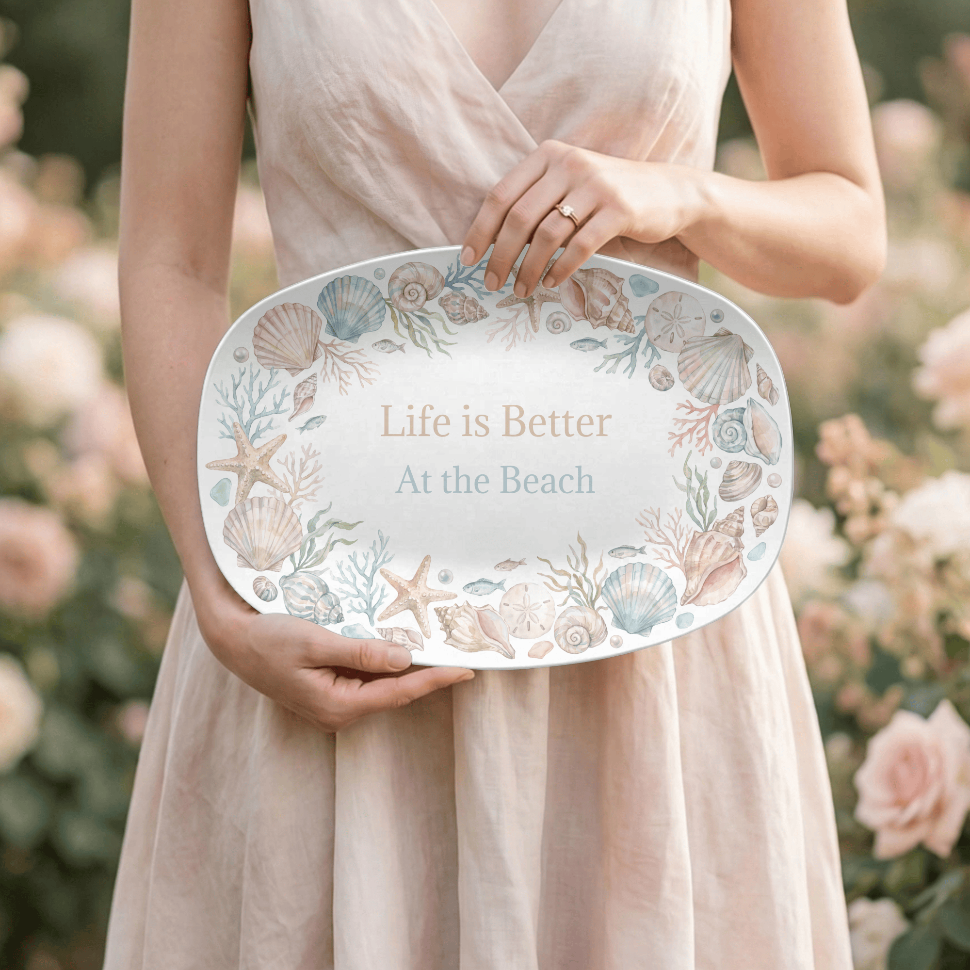 Personalized Beach Platter by Lil Plate Shop