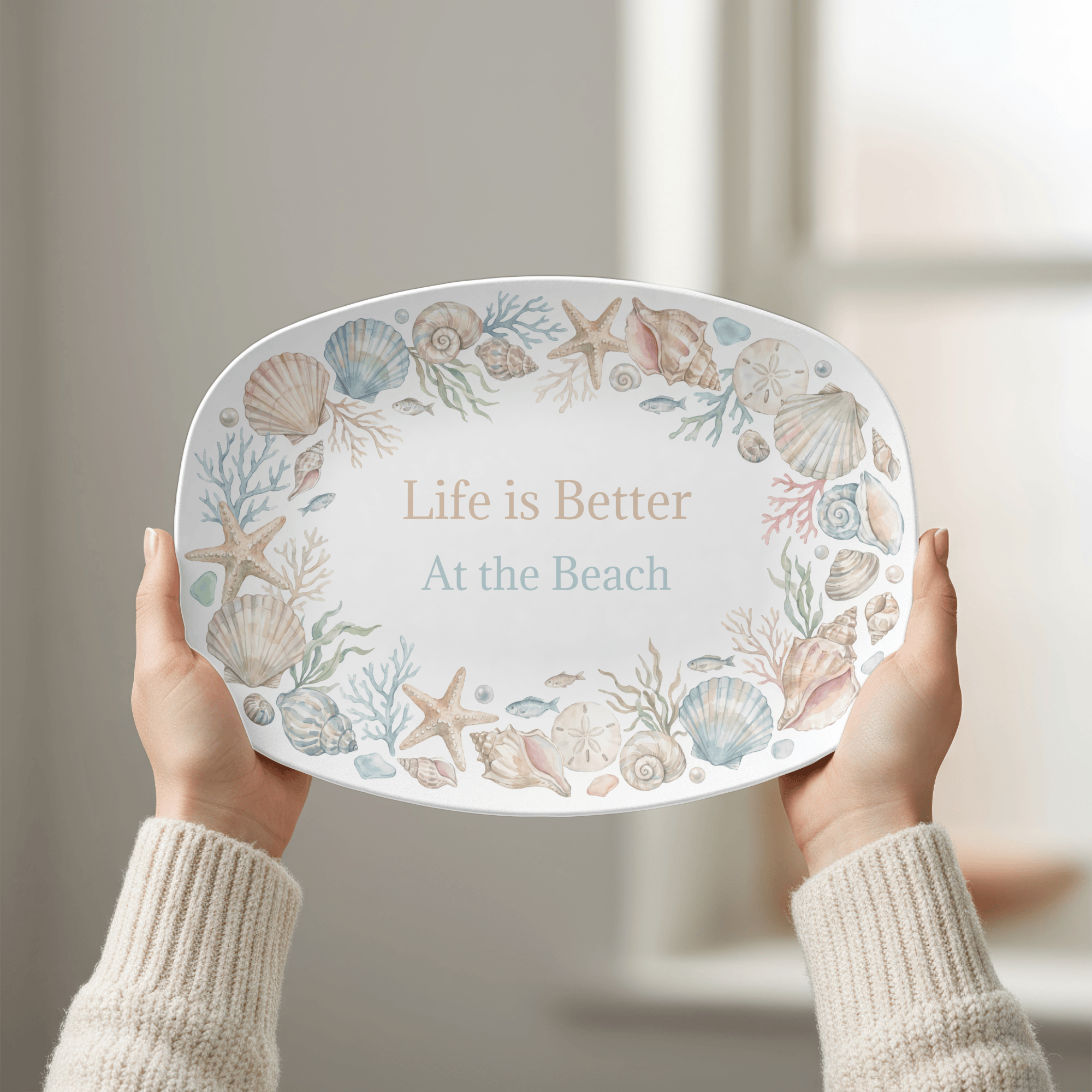 Personalized Beach Platter by Lil Plate Shop