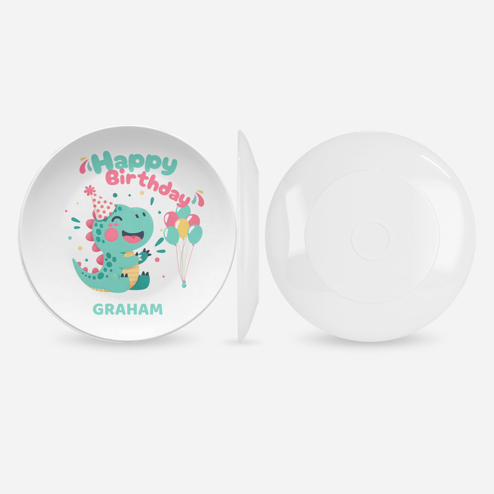 Personalized Birthday Dinosaur Plate by Lil Plate Shop
