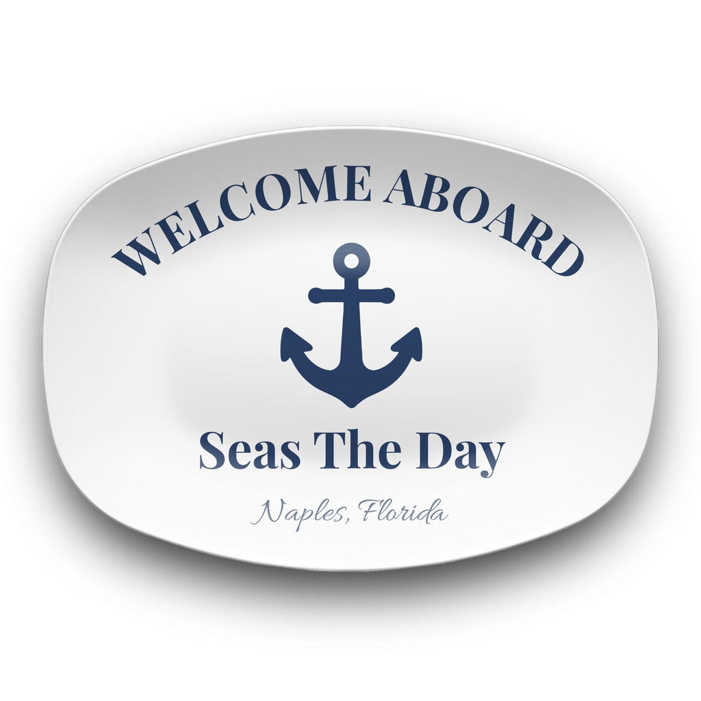 Personalized Boat Lover Platter Platter / Anchor by Lil Plate Shop