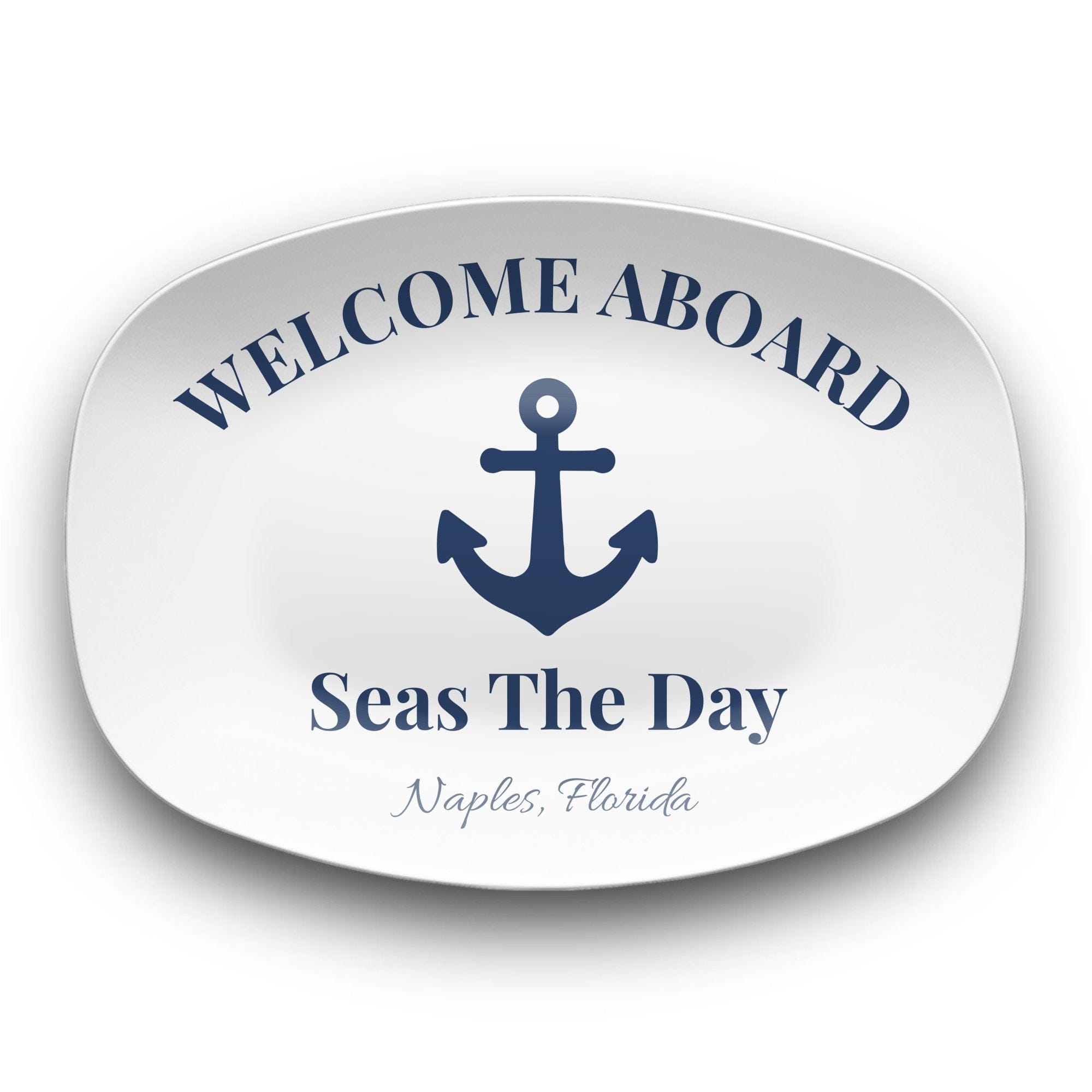 Personalized Boat Lover Platter Platter / Anchor by Lil Plate Shop