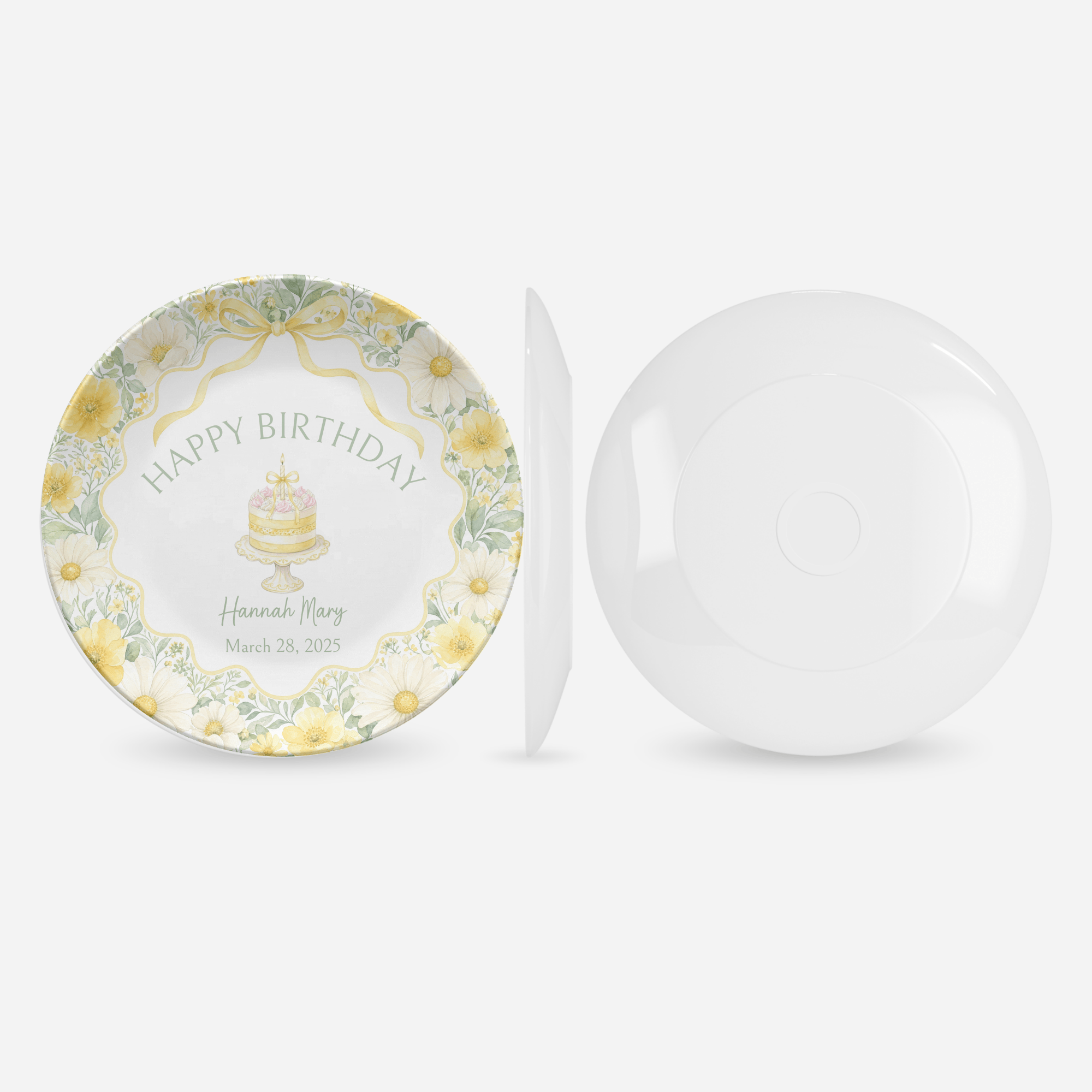 Personalized  Buttercup Daisy Birthday Plate by Lil Plate Shop
