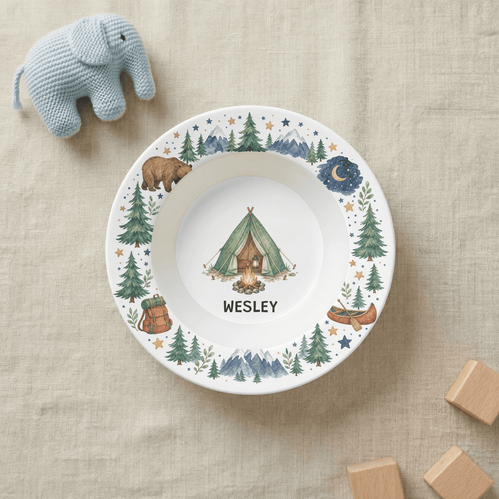 Personalized Camping Bowl by Lil Plate Shop