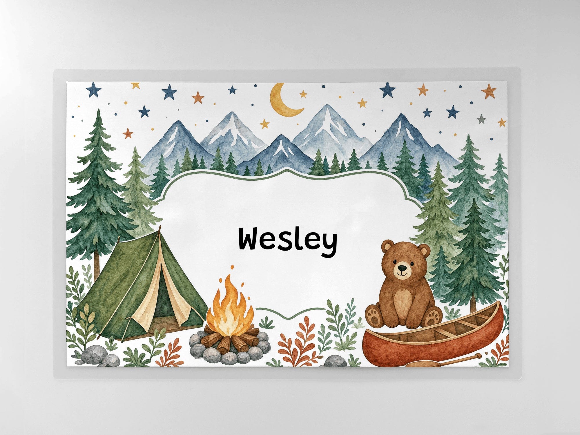 Personalized Camping Placemat by Lil Plate Shop