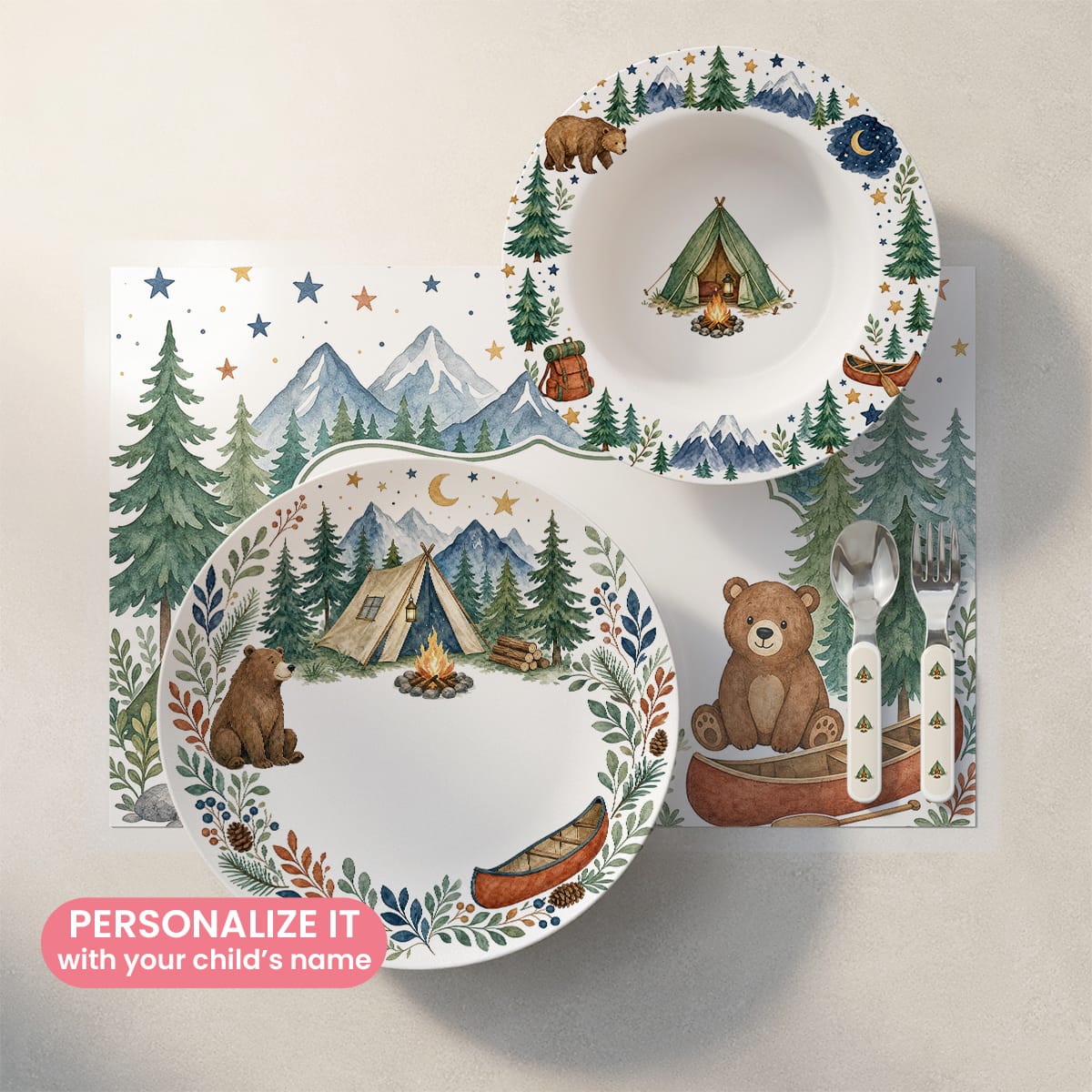 Personalized Camping Plate by Lil Plate Shop