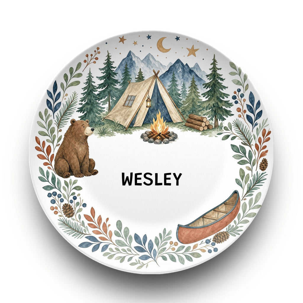 Personalized Camping Plate by Lil Plate Shop