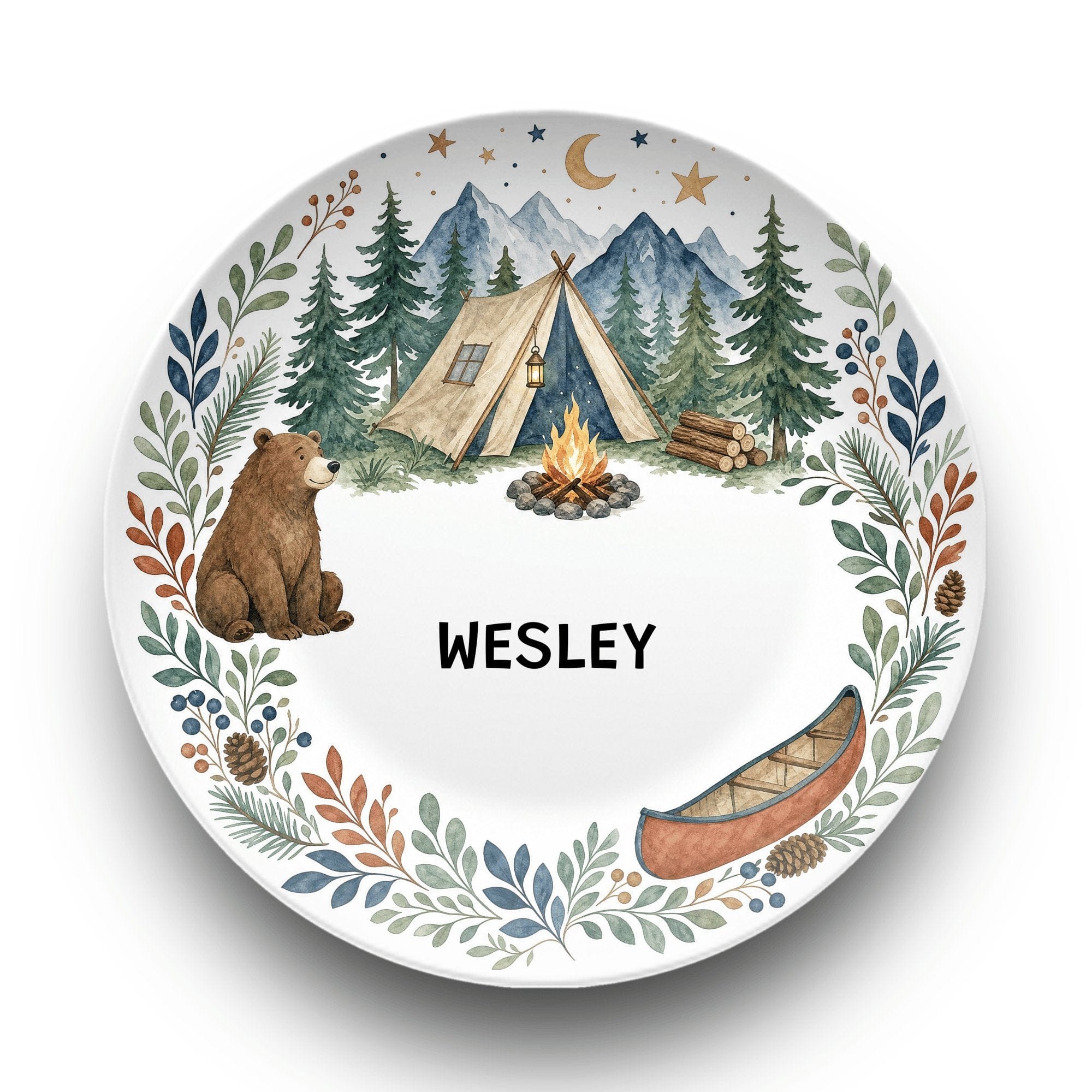 Personalized Camping Plate by Lil Plate Shop