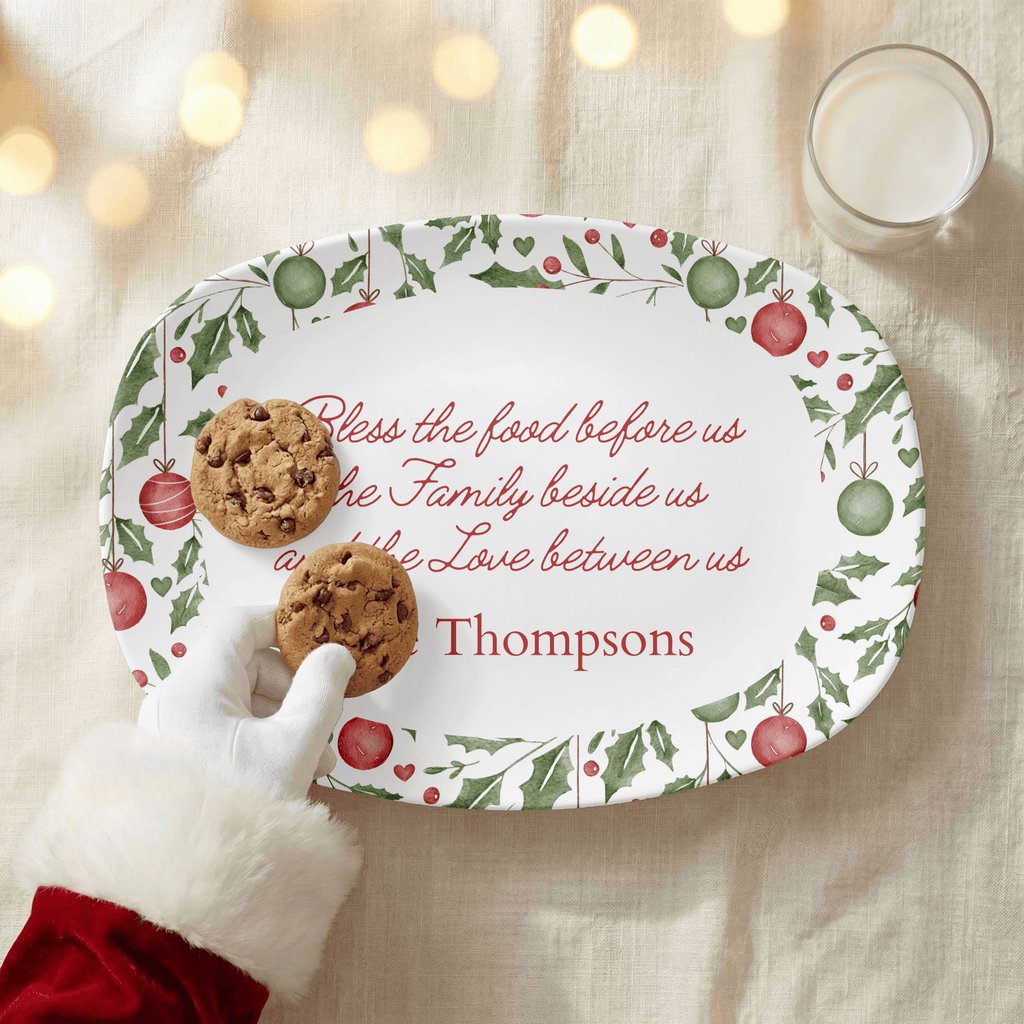 Personalized Christmas Blessings Platter by Lil Plate Shop