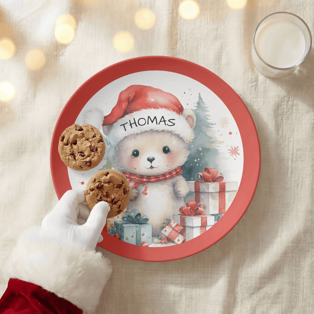 Personalized Christmas Mouse Plate by Lil Plate Shop