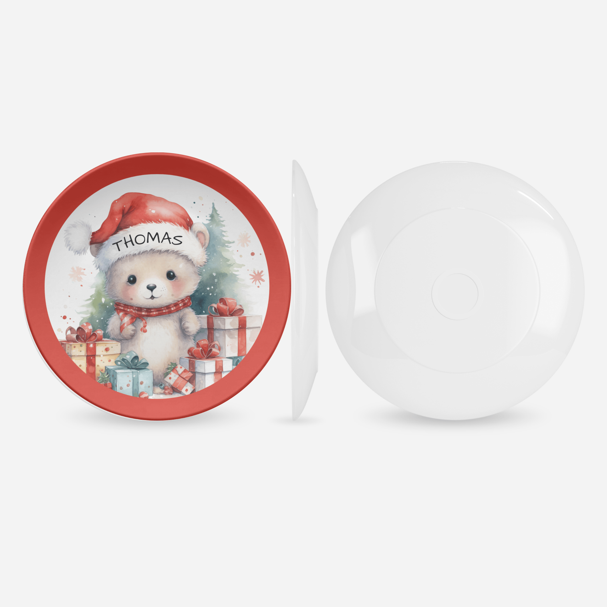 Personalized Christmas Mouse Plate by Lil Plate Shop
