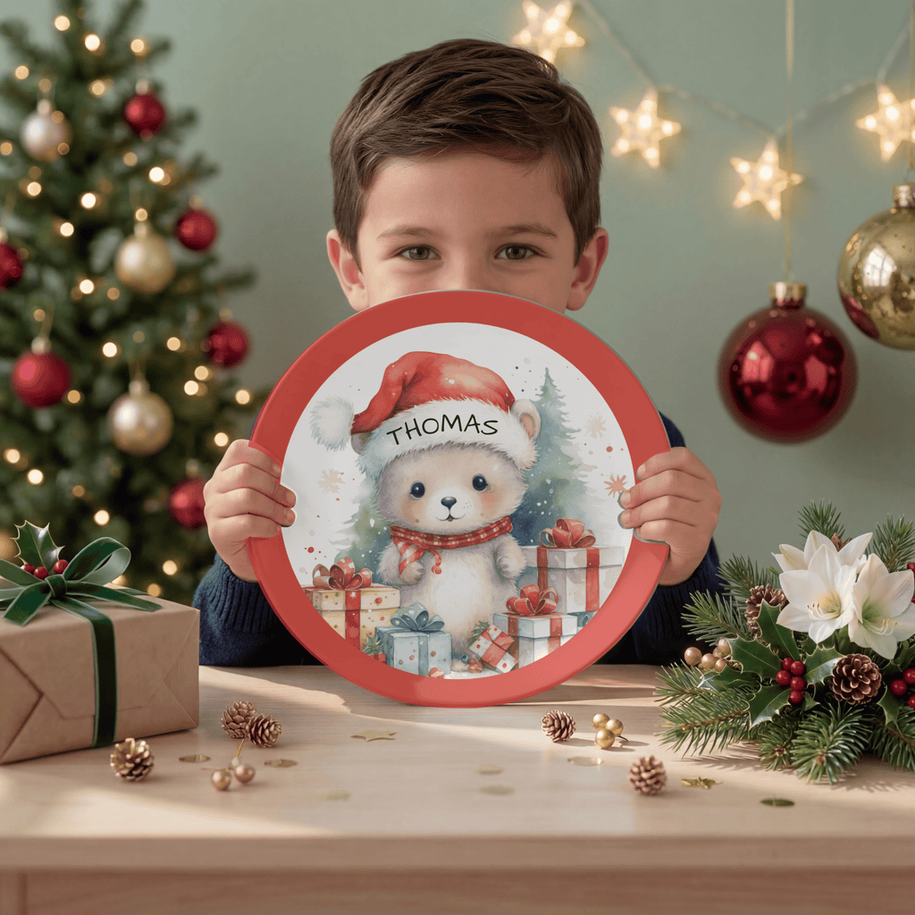 Personalized Christmas Mouse Plate by Lil Plate Shop
