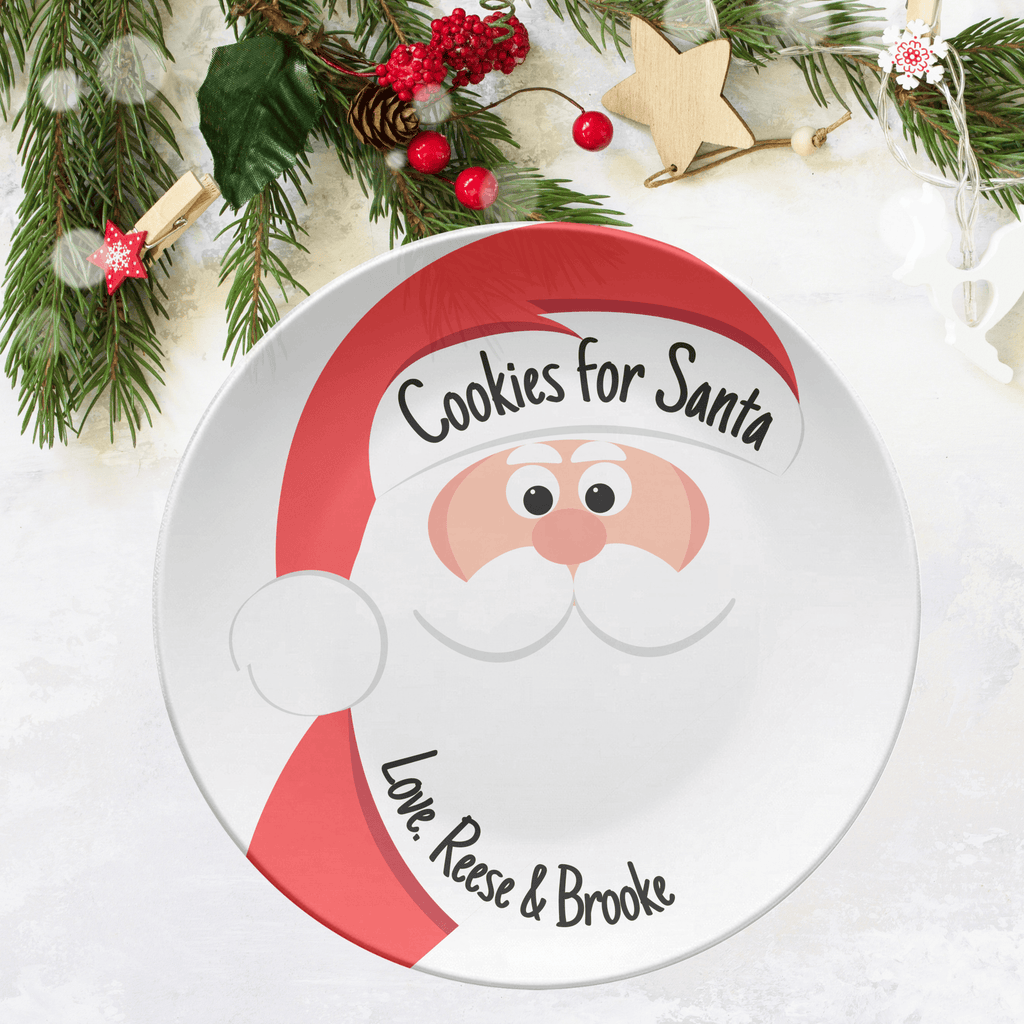 Personalized Cookies for Santa Beard Plate by Lil Plate Shop
