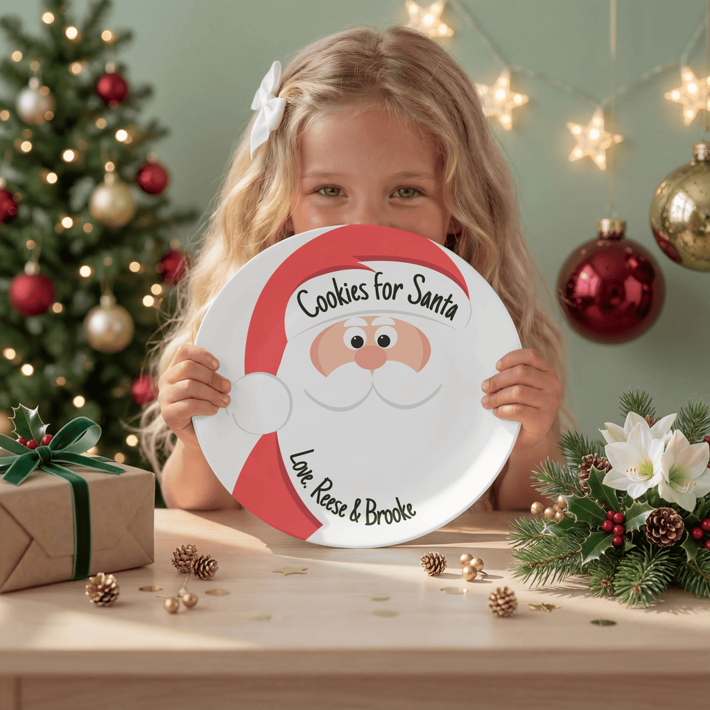 Personalized Cookies for Santa Beard Plate by Lil Plate Shop