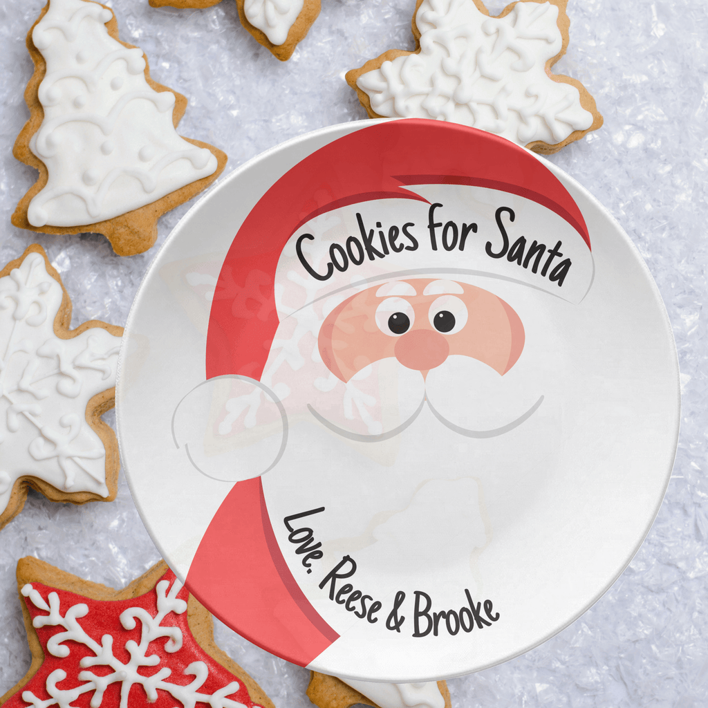 Personalized Cookies for Santa Beard Plate by Lil Plate Shop