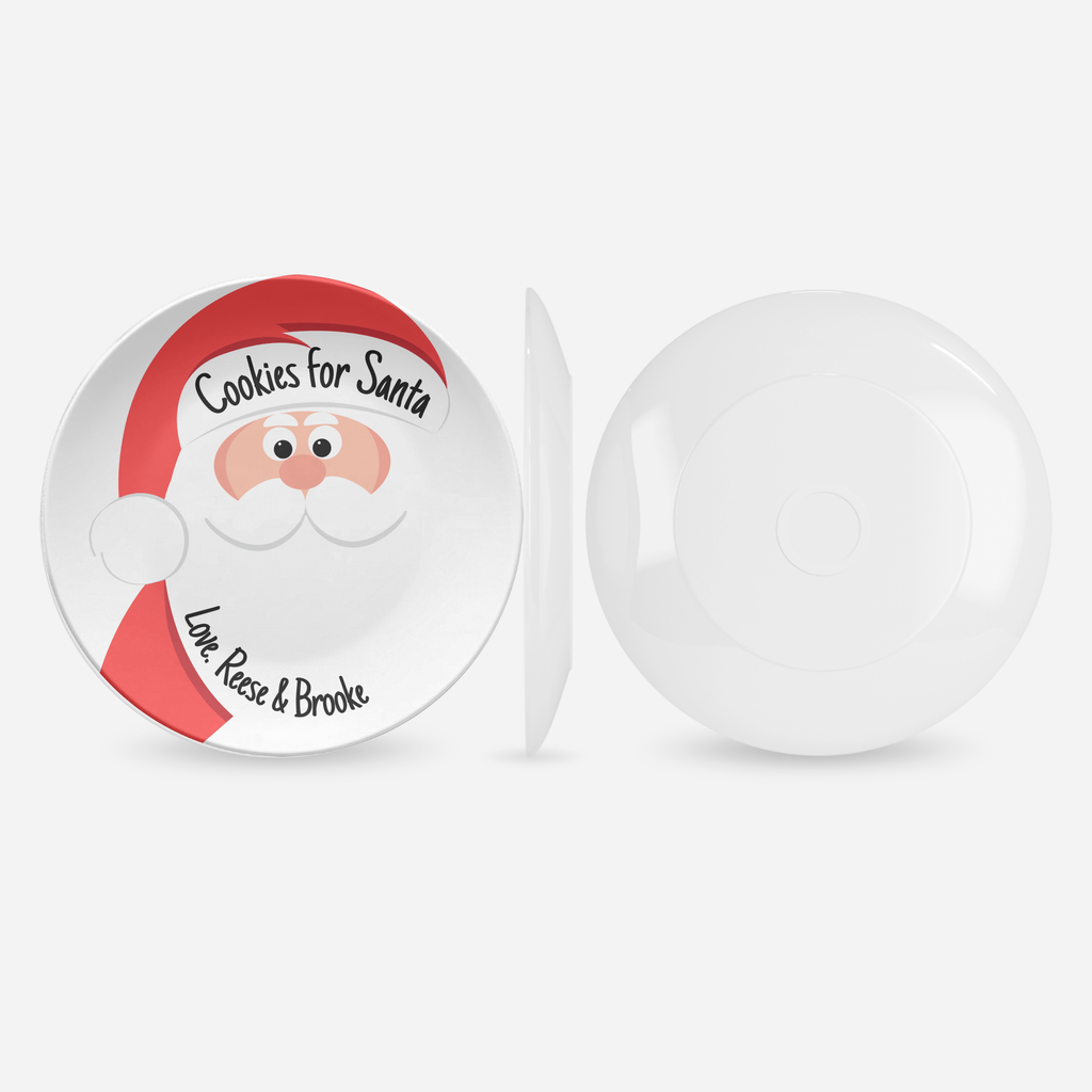 Personalized Cookies for Santa Beard Plate by Lil Plate Shop