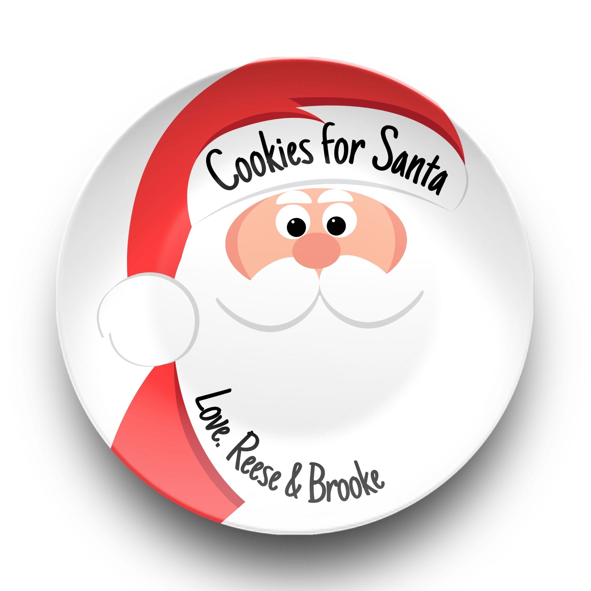 Personalized Cookies for Santa Beard Plate by Lil Plate Shop