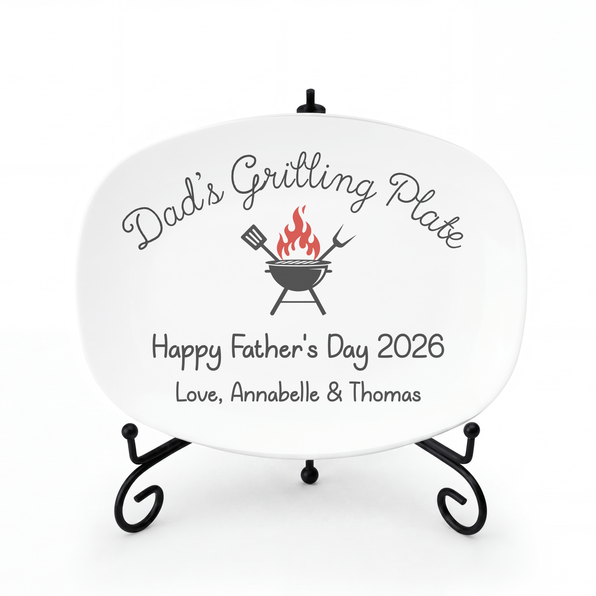 Personalized Dad's Grilling Platter by Lil Plate Shop