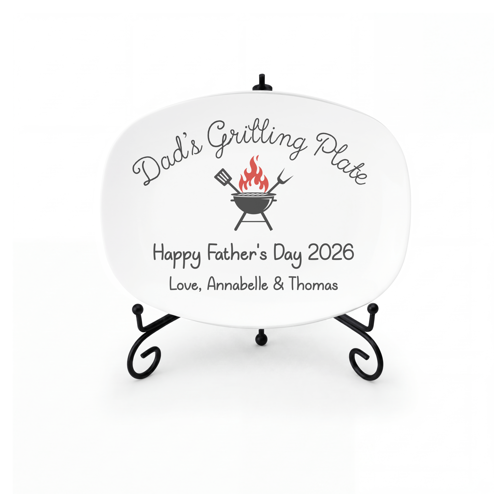 Personalized Dad's Grilling Platter by Lil Plate Shop