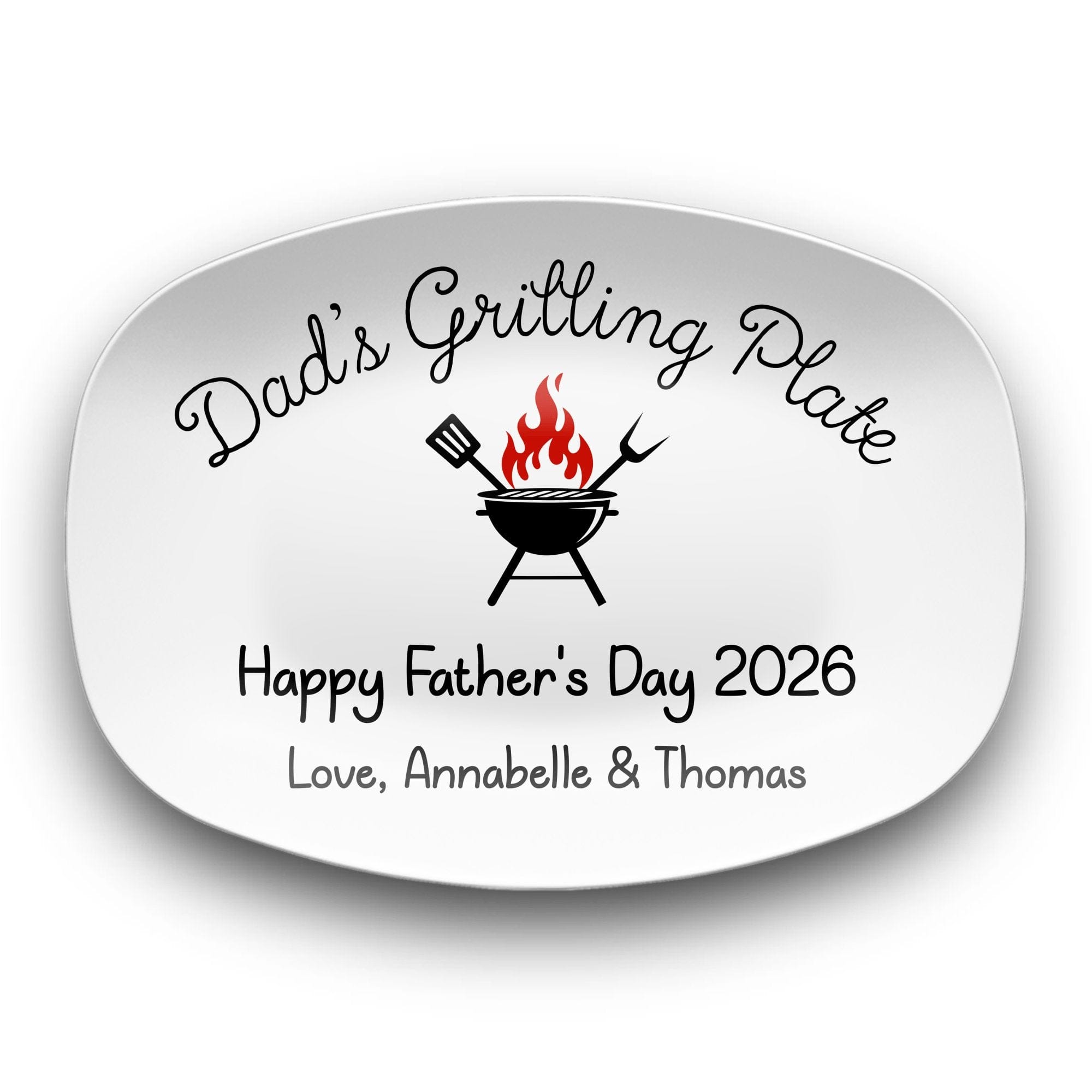 Personalized Dad's Grilling Platter by Lil Plate Shop
