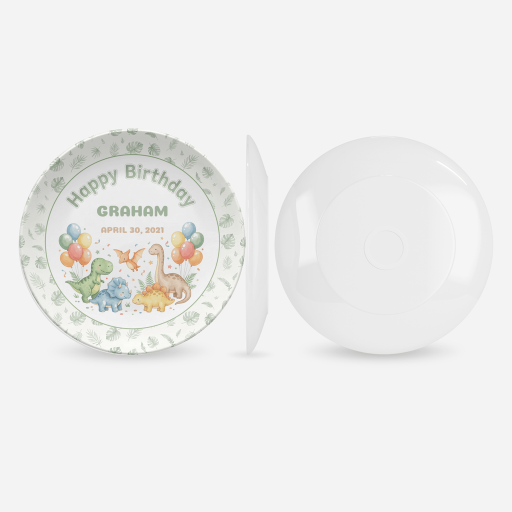 Personalized Dinosaur Balloon Plate by Lil Plate Shop