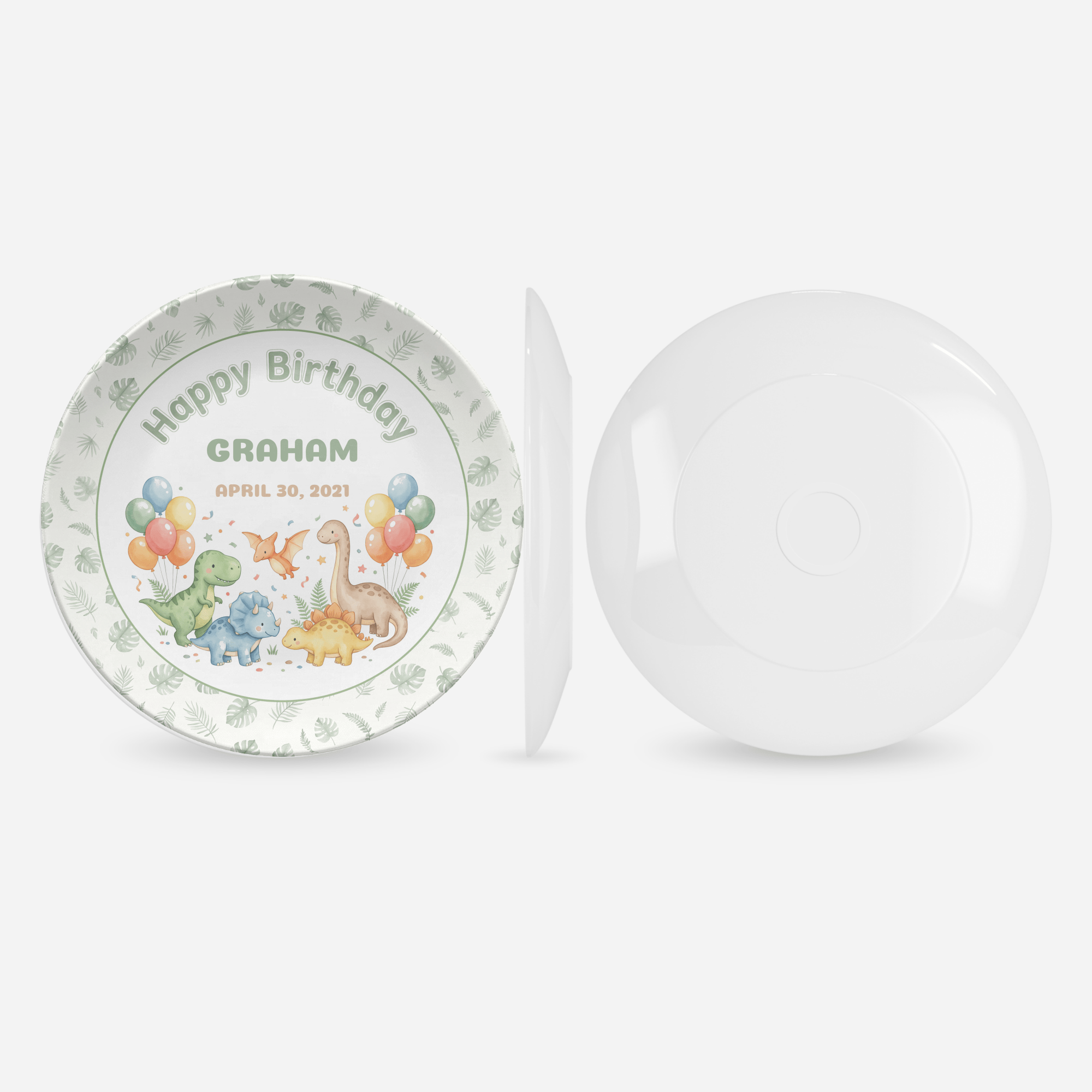 Personalized Dinosaur Balloon Plate by Lil Plate Shop