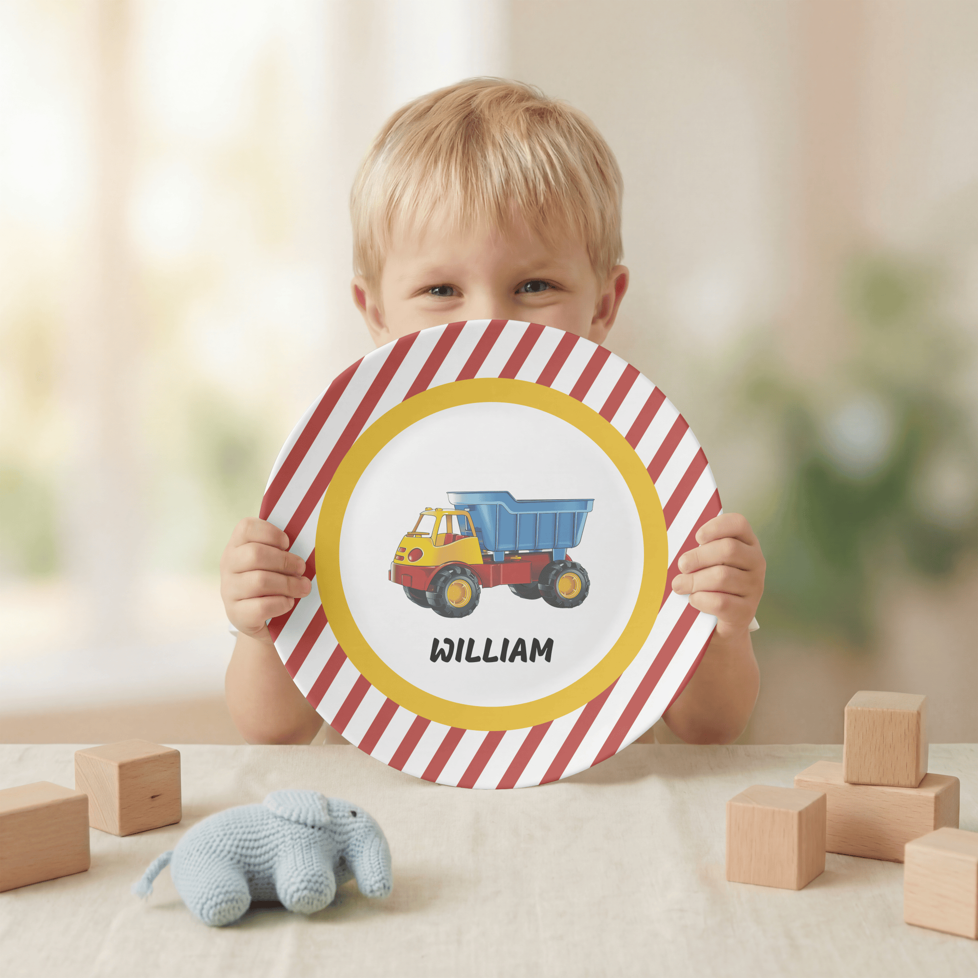 Personalized Dump Truck Plate by Lil Plate Shop