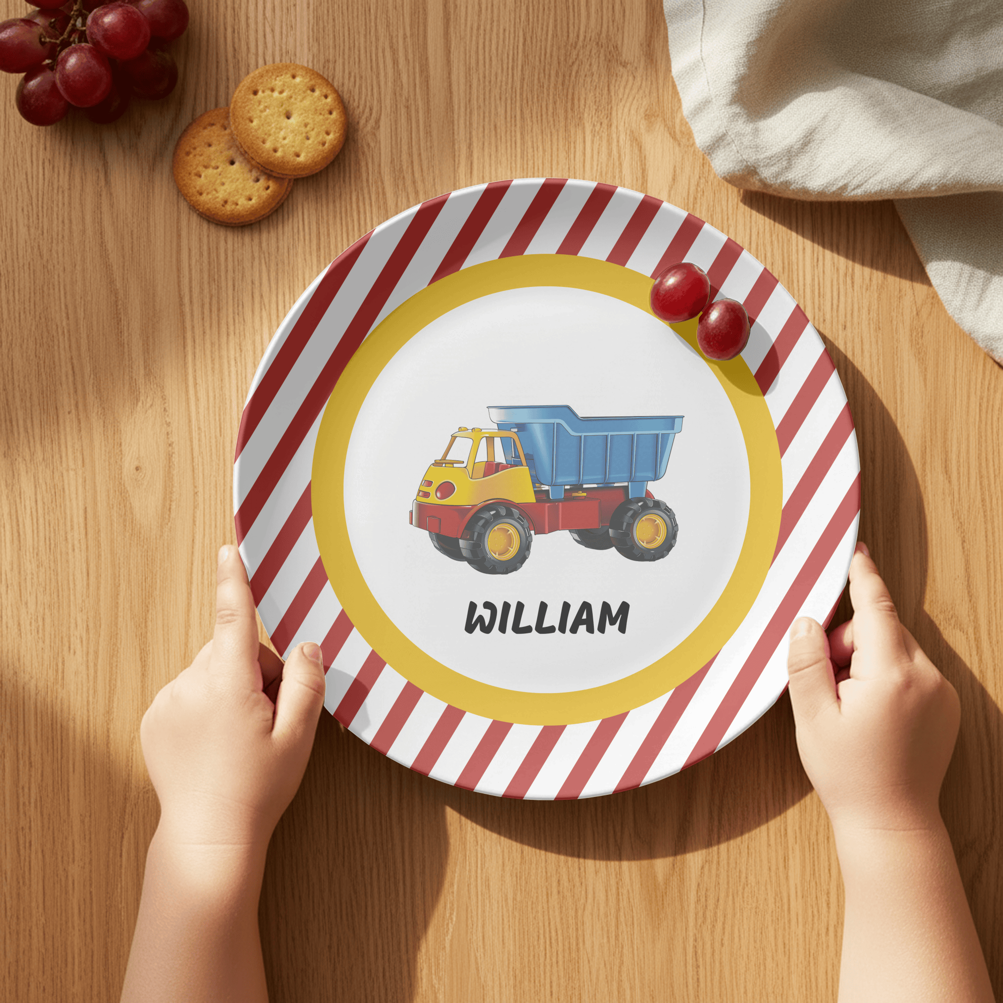 Personalized Dump Truck Plate by Lil Plate Shop