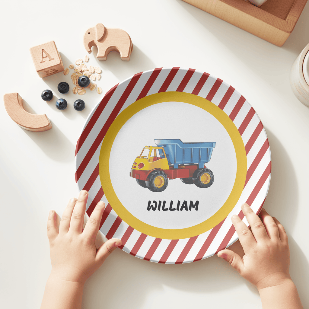 Personalized Dump Truck Plate by Lil Plate Shop
