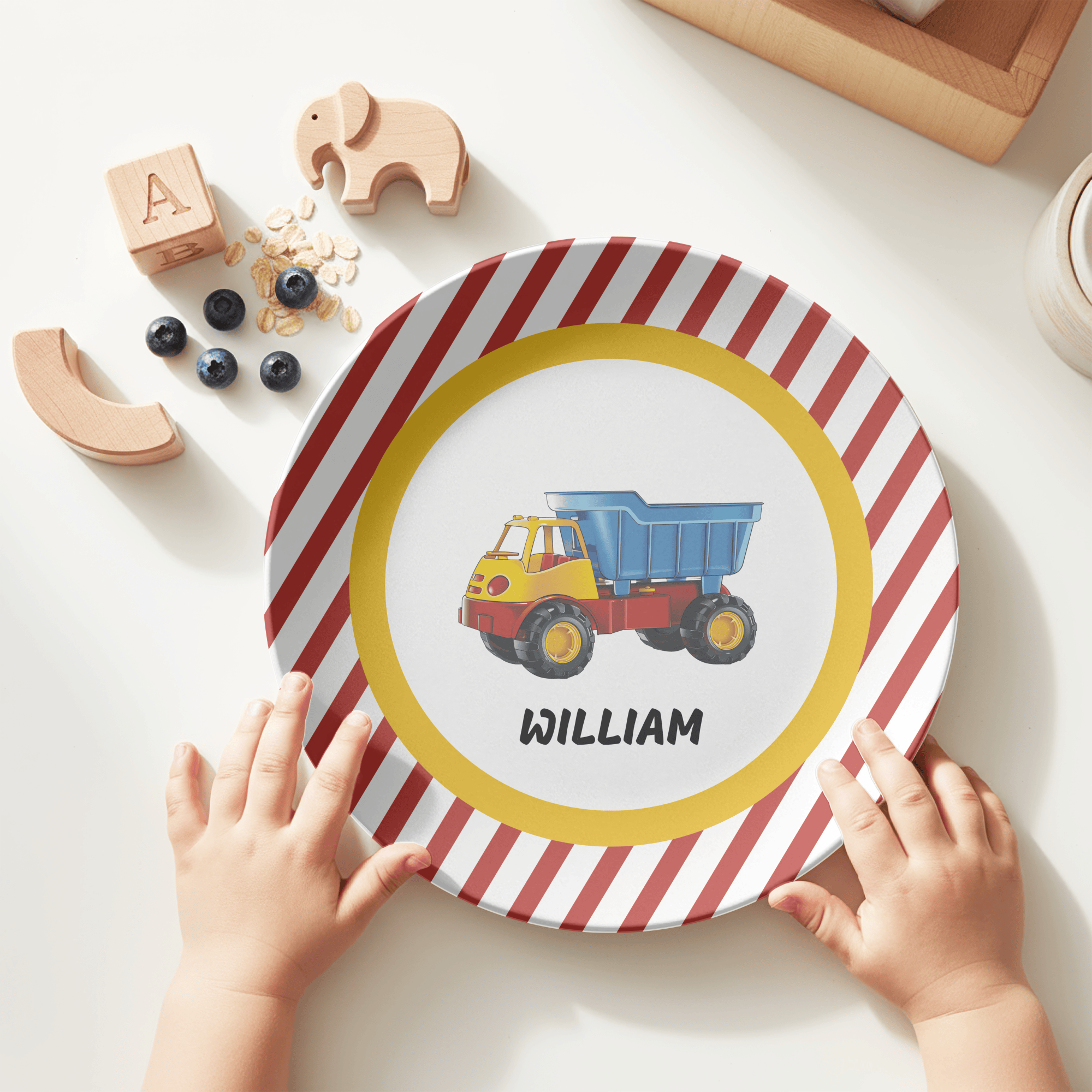 Personalized Dump Truck Plate by Lil Plate Shop