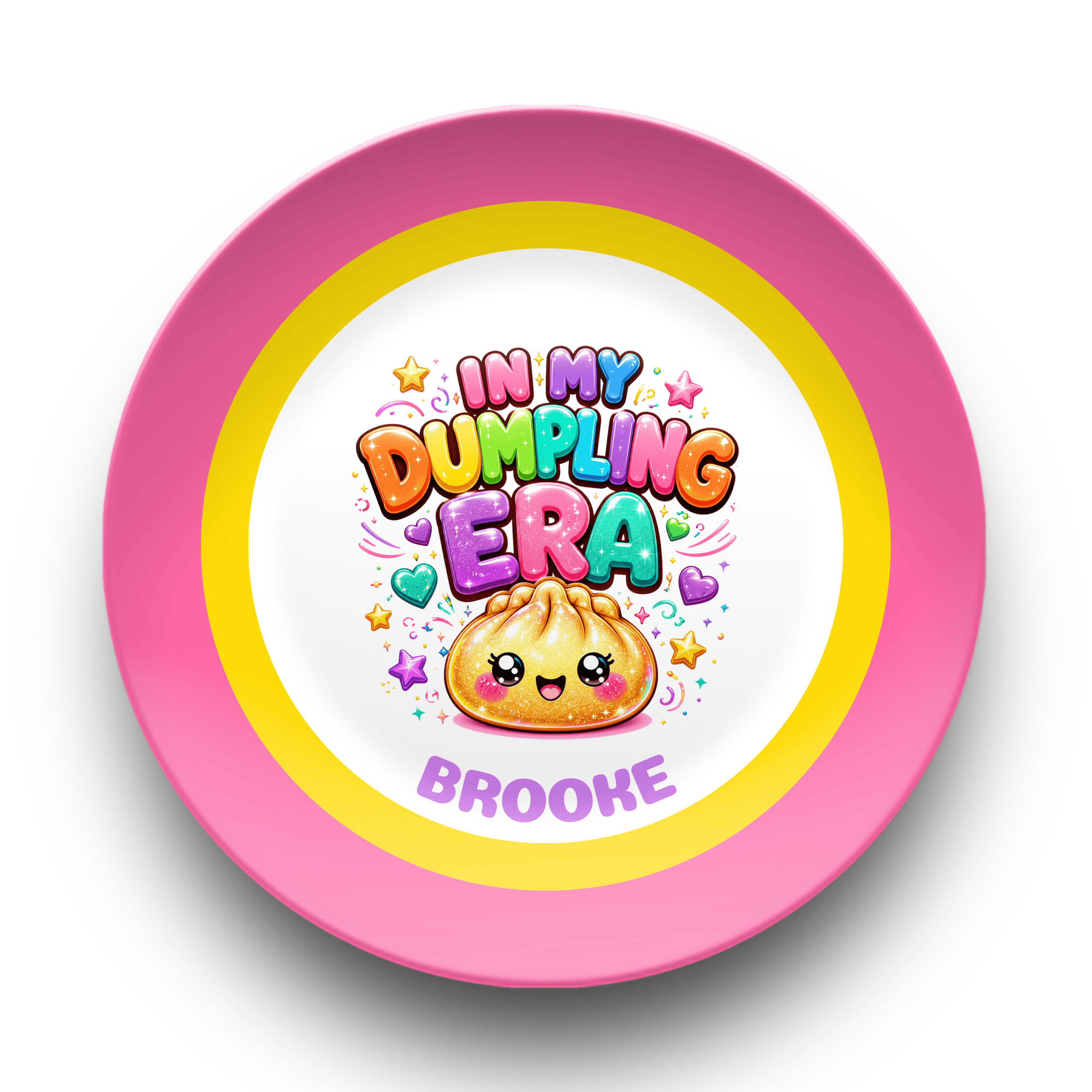 Personalized Dumpling Era Plate Dumpling 2 by Lil Plate Shop