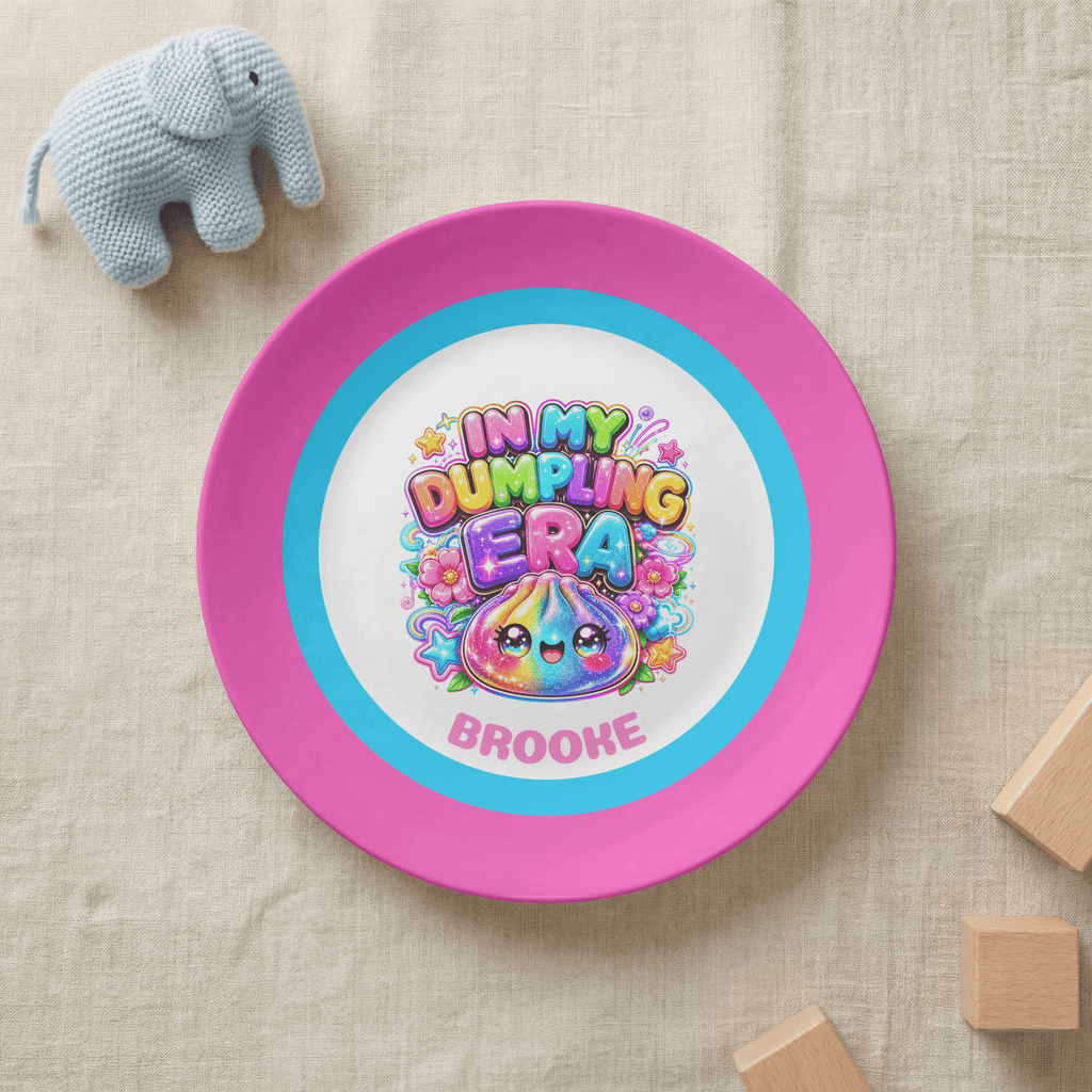 Personalized Dumpling Era Plate by Lil Plate Shop