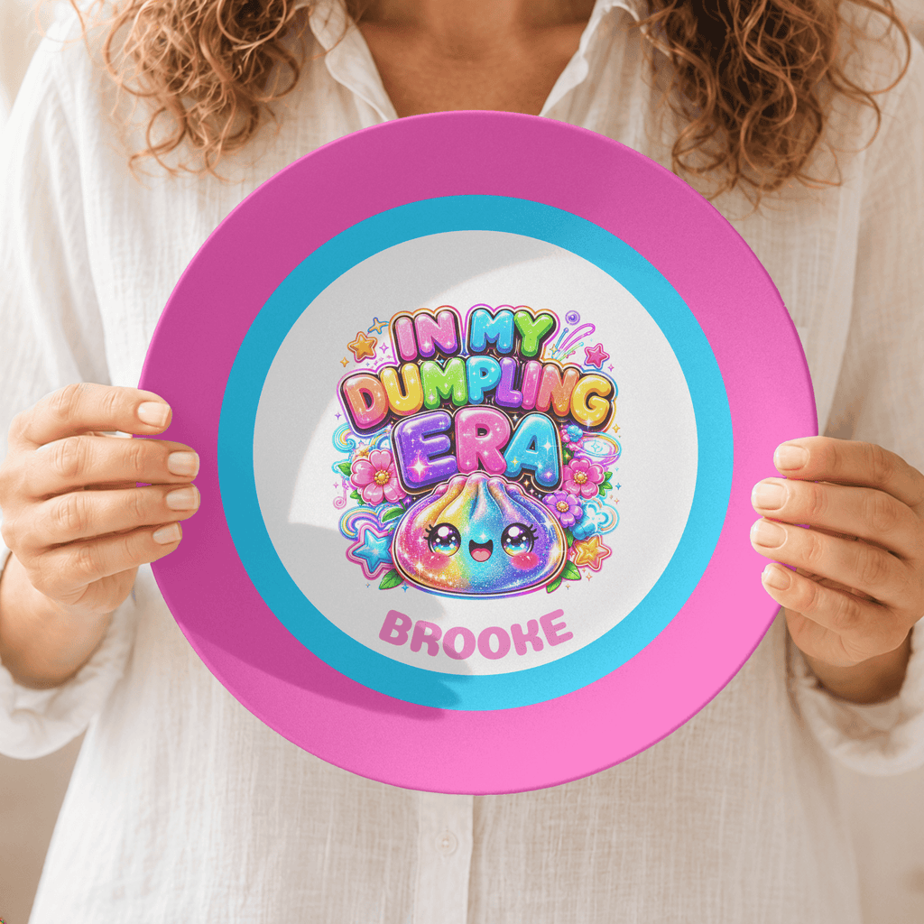 Personalized Dumpling Era Plate by Lil Plate Shop