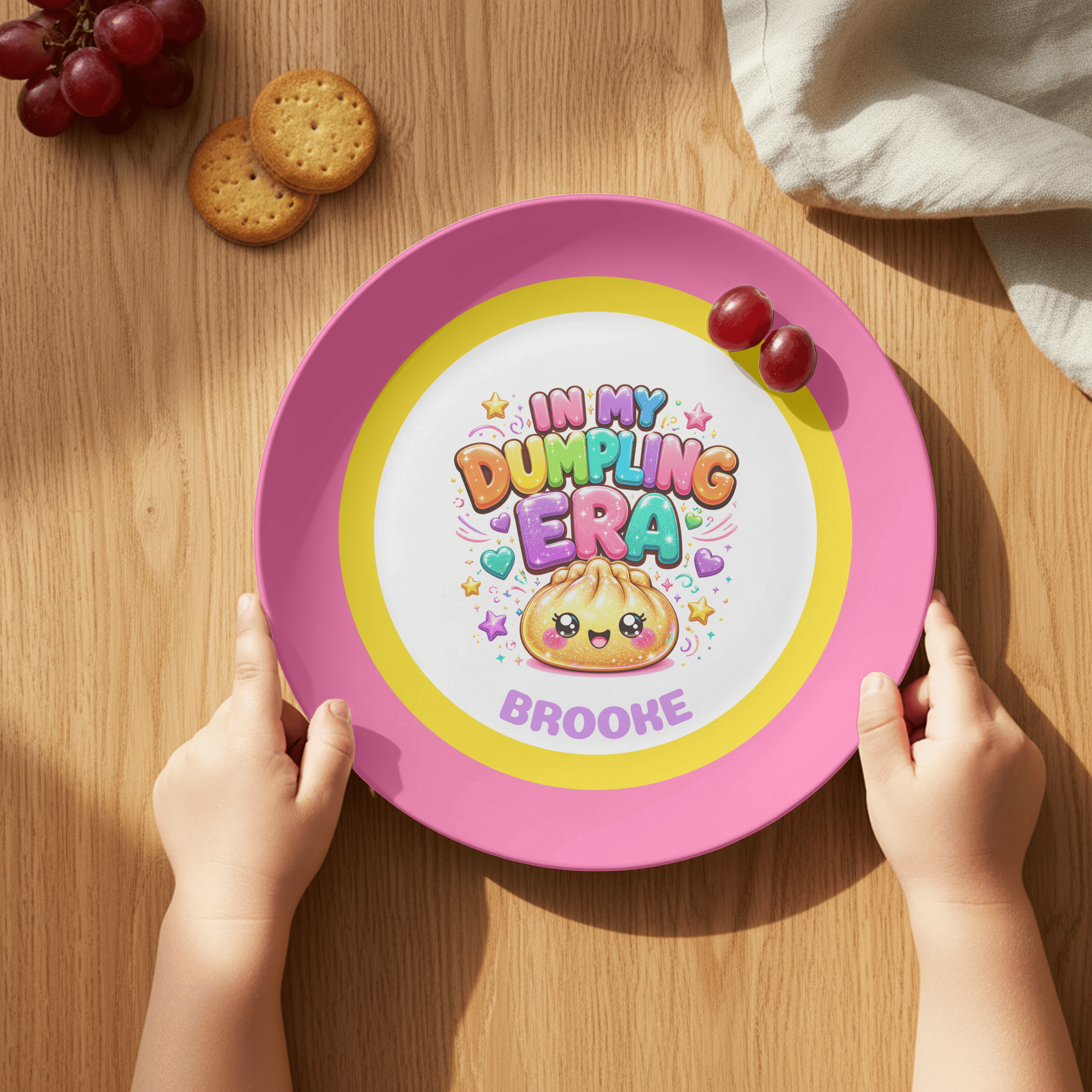 Personalized Dumpling Era Plate by Lil Plate Shop