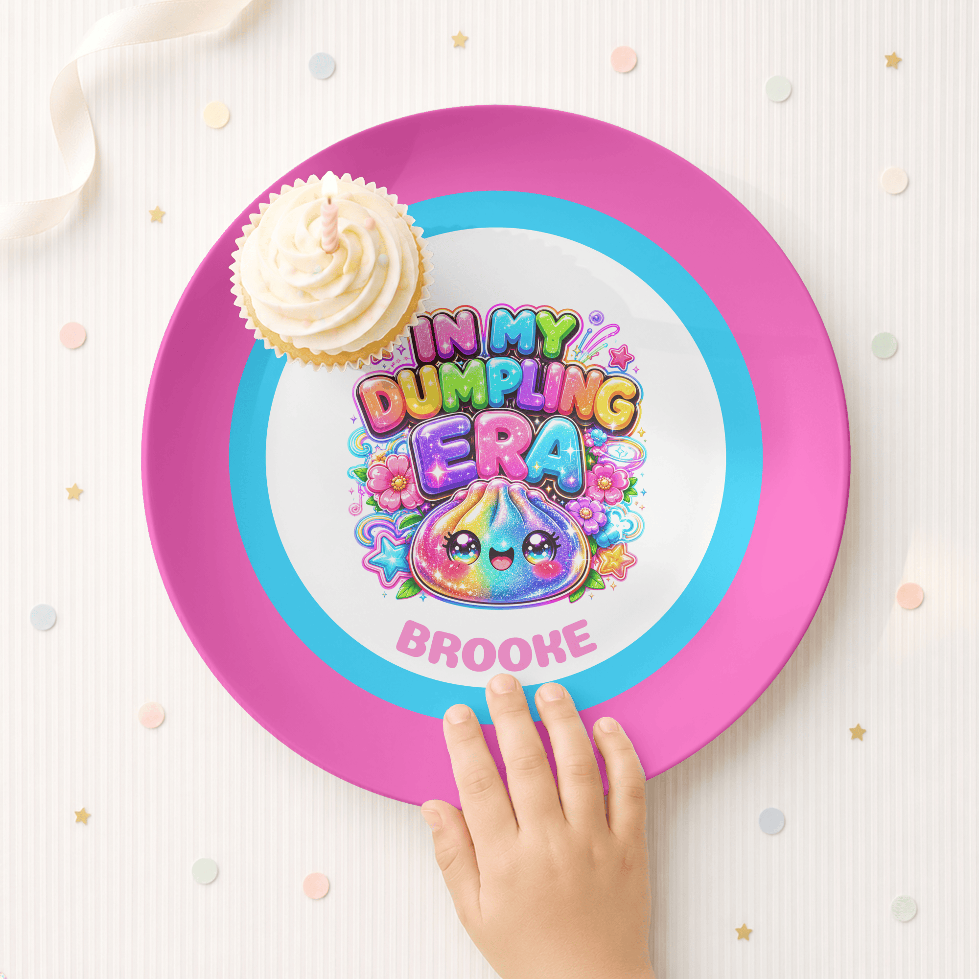 Personalized Dumpling Era Plate by Lil Plate Shop
