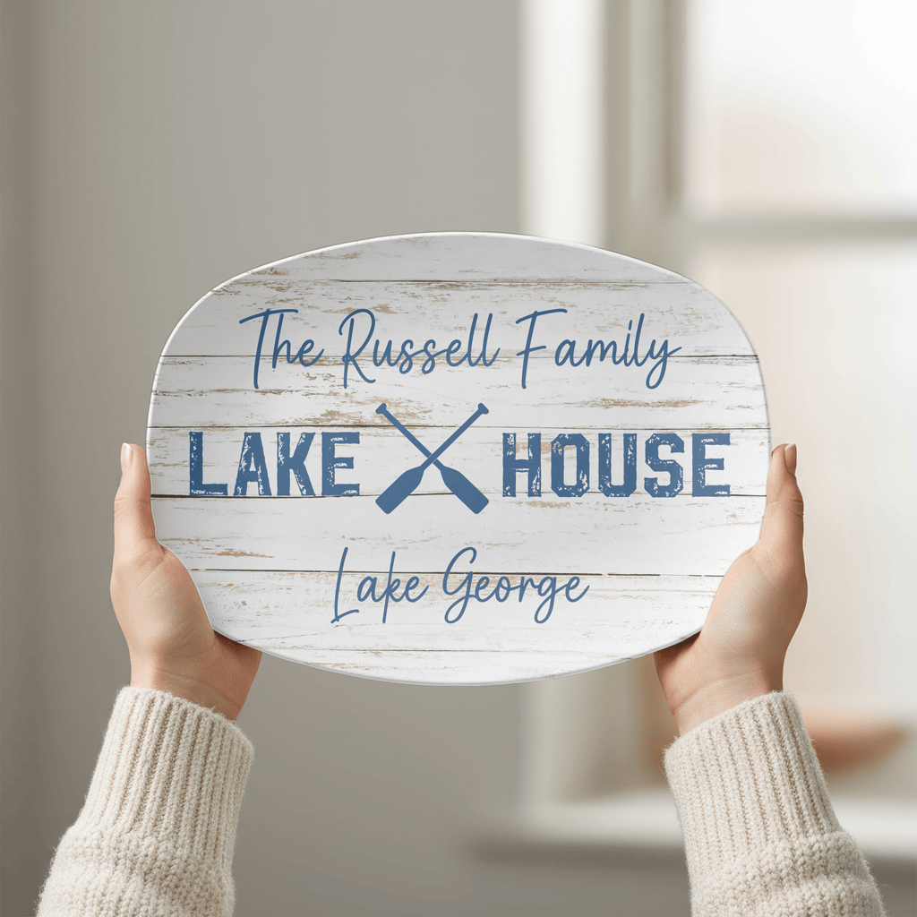 Personalized Family Lake House Platter by Lil Plate Shop