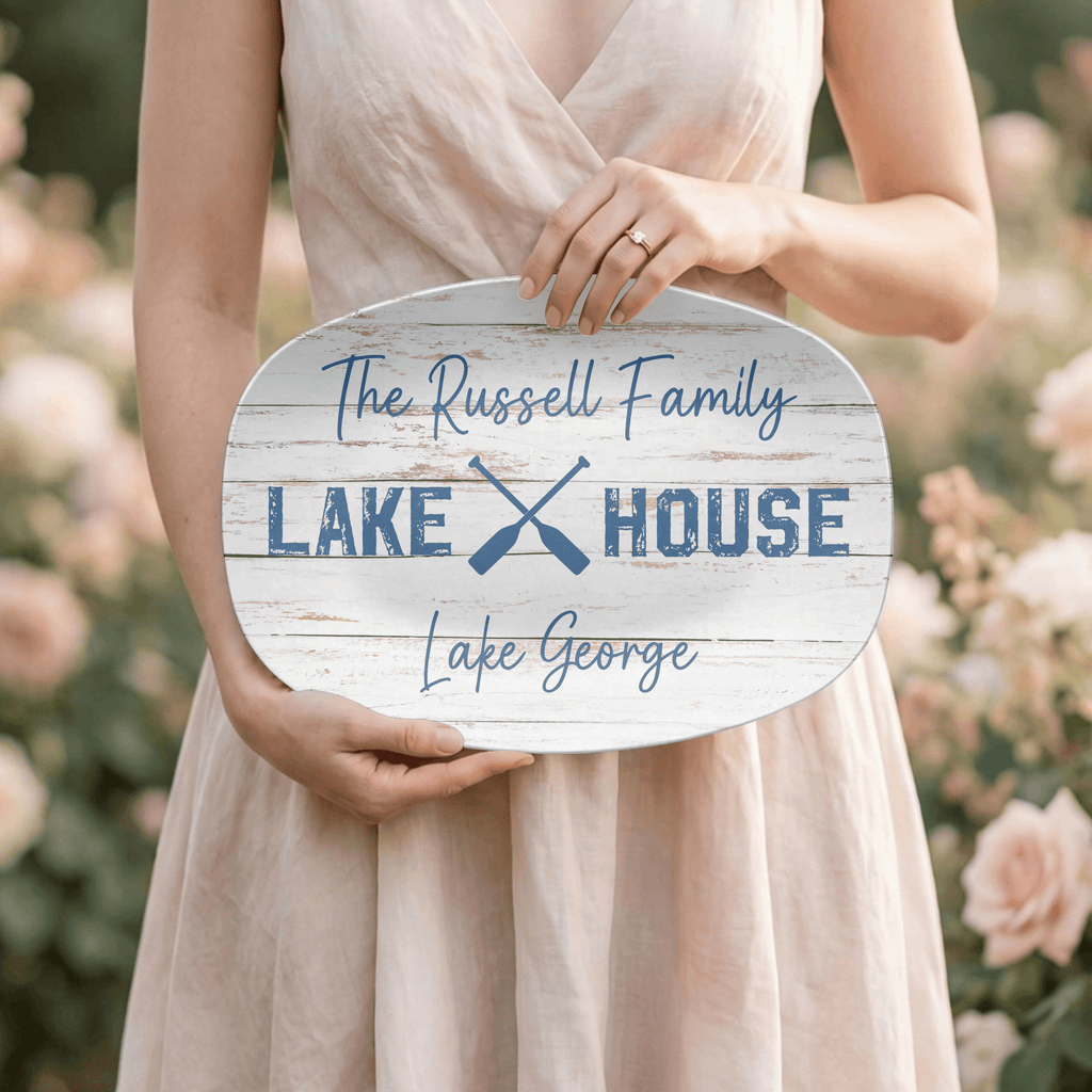 Personalized Family Lake House Platter by Lil Plate Shop