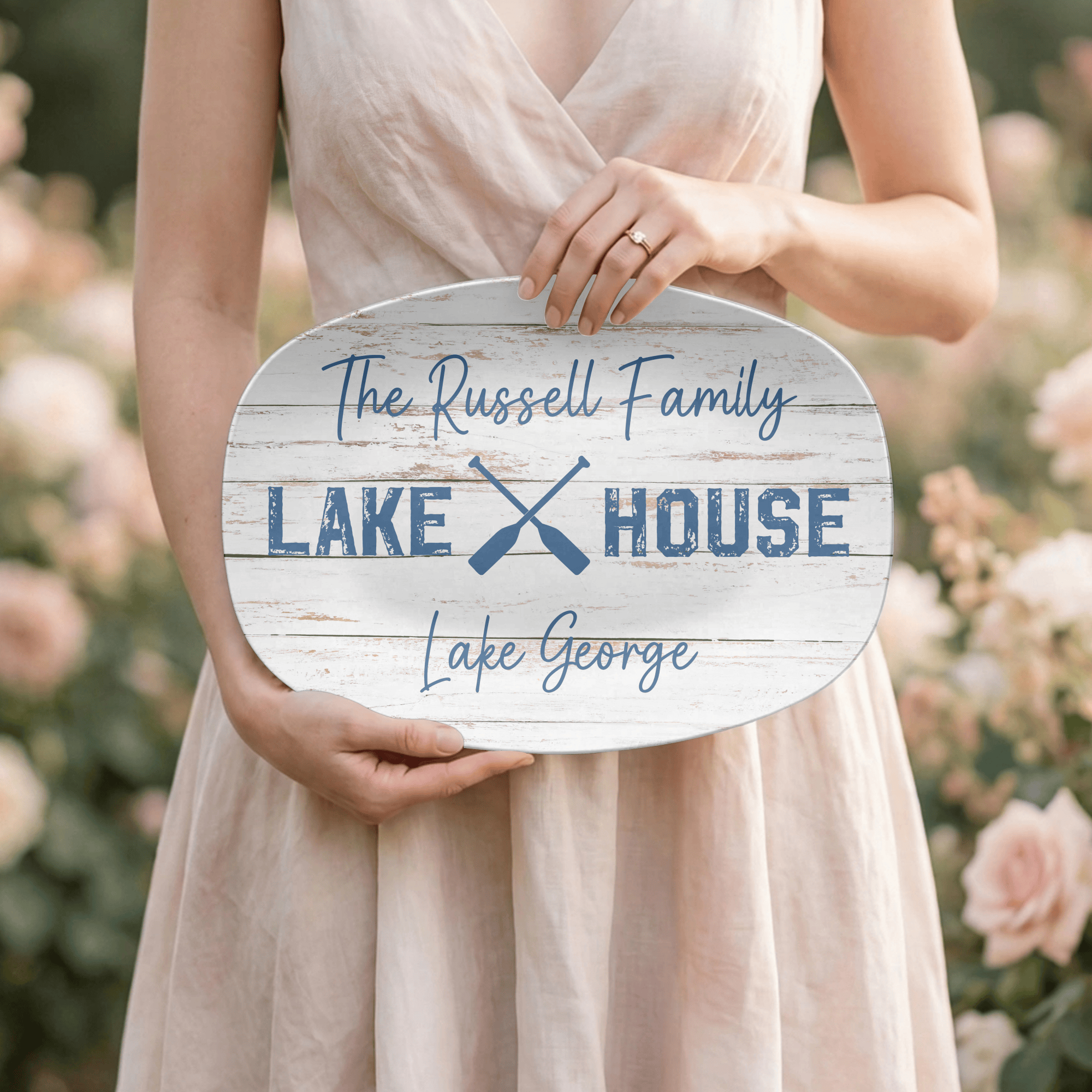 Personalized Family Lake House Platter by Lil Plate Shop