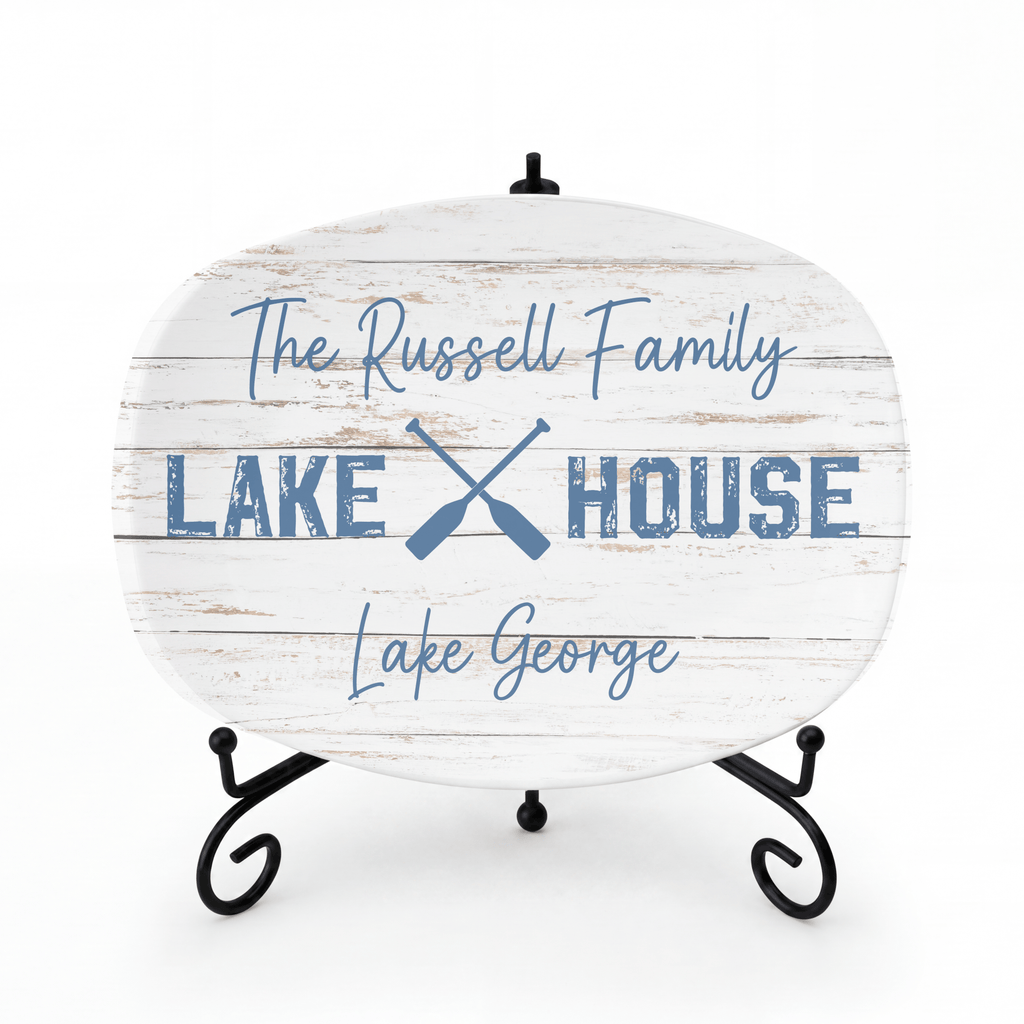 Personalized Family Lake House Platter by Lil Plate Shop