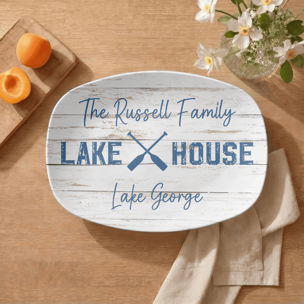 Personalized Family Lake House Platter Platter by Lil Plate Shop