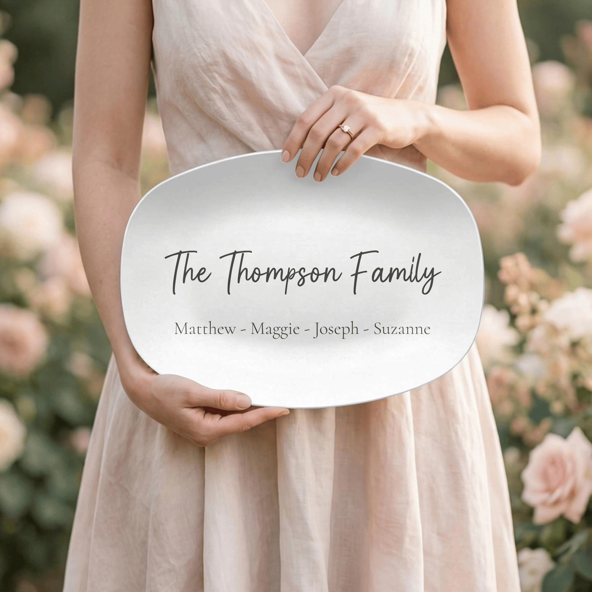 Personalized Family Name Platter by Lil Plate Shop