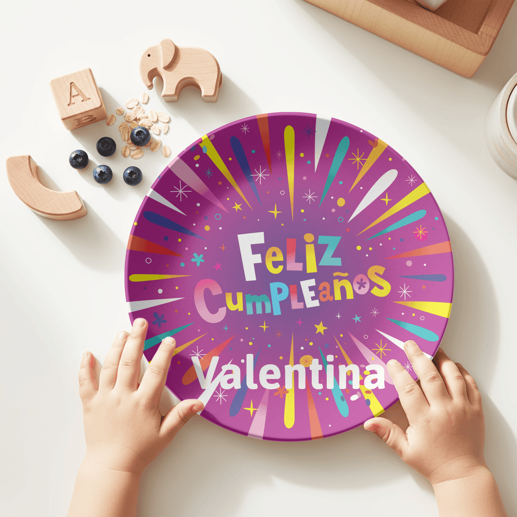Personalized Feliz Cumpleanos Birthday Plate by Lil Plate Shop