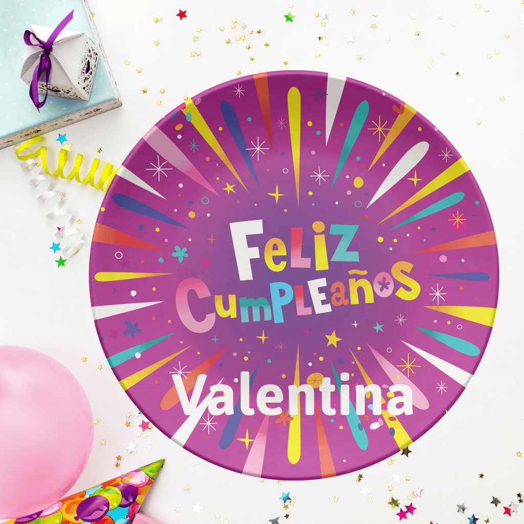 Personalized Feliz Cumpleanos Birthday Plate by Lil Plate Shop
