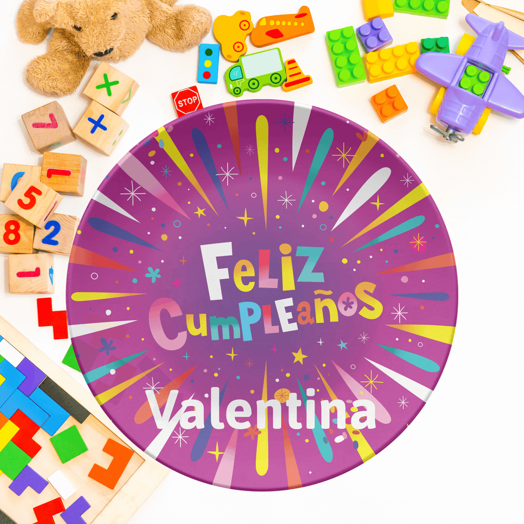 Personalized Feliz Cumpleanos Birthday Plate by Lil Plate Shop
