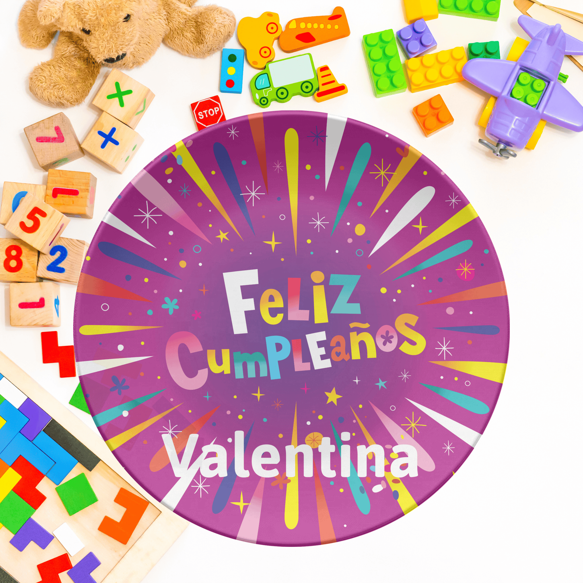 Personalized Feliz Cumpleanos Birthday Plate by Lil Plate Shop