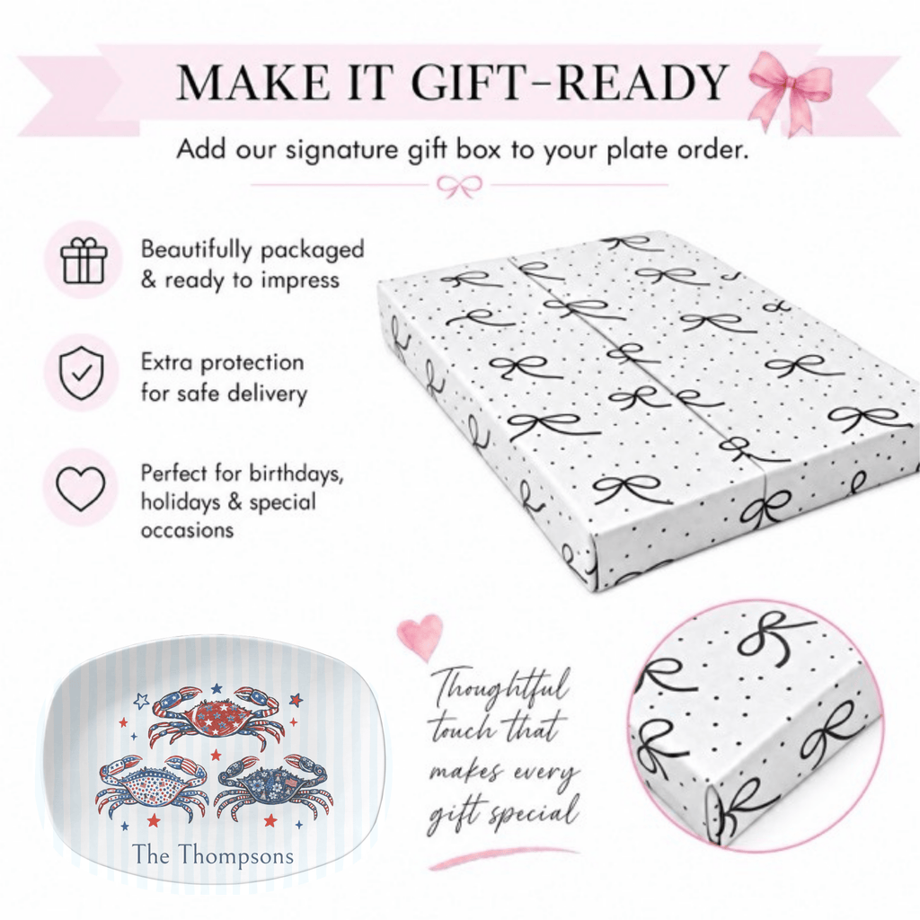Personalized Festive Crab Platter by Lil Plate Shop