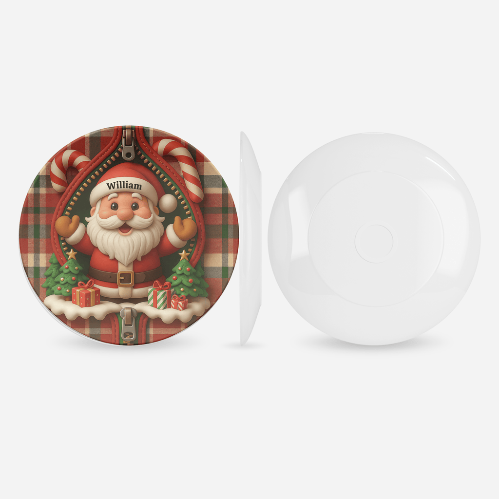 Personalized Festive Santa Plate by Lil Plate Shop