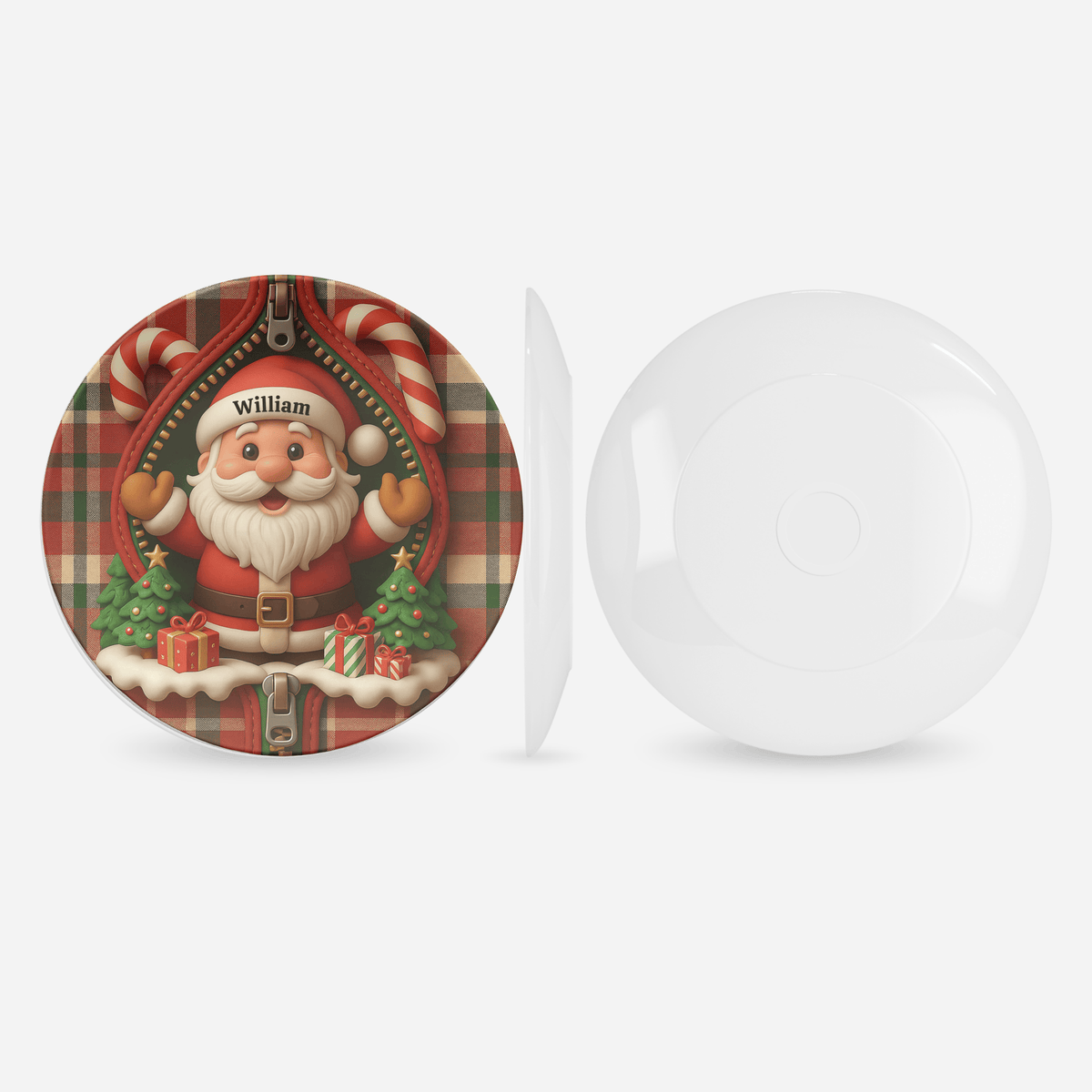 Personalized Festive Santa Plate by Lil Plate Shop
