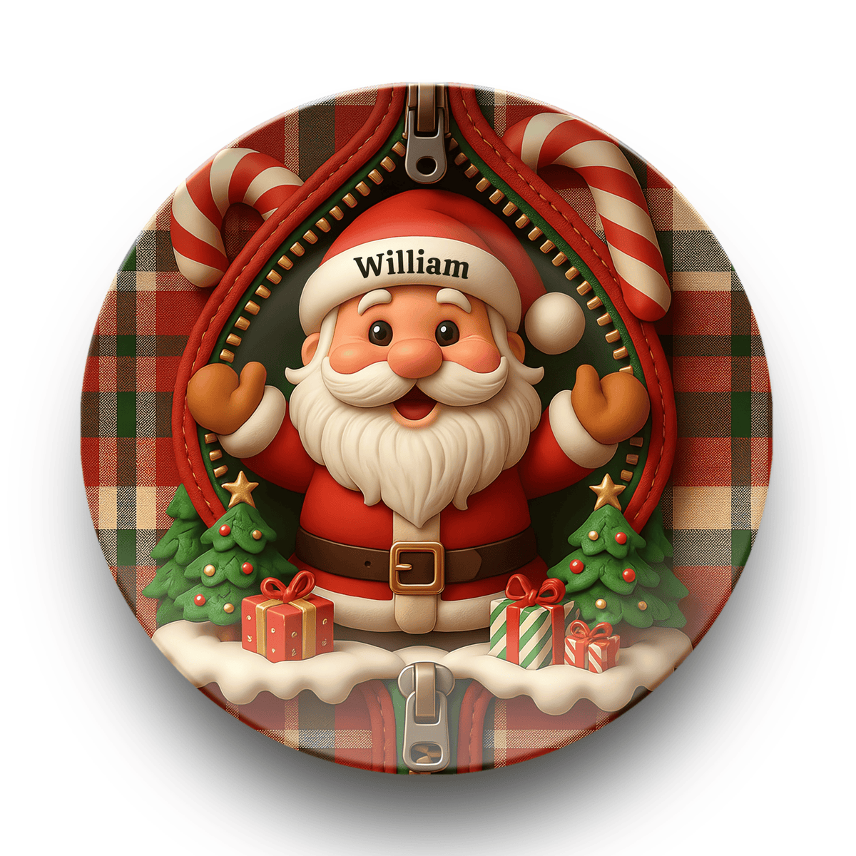 Personalized Festive Santa Plate by Lil Plate Shop