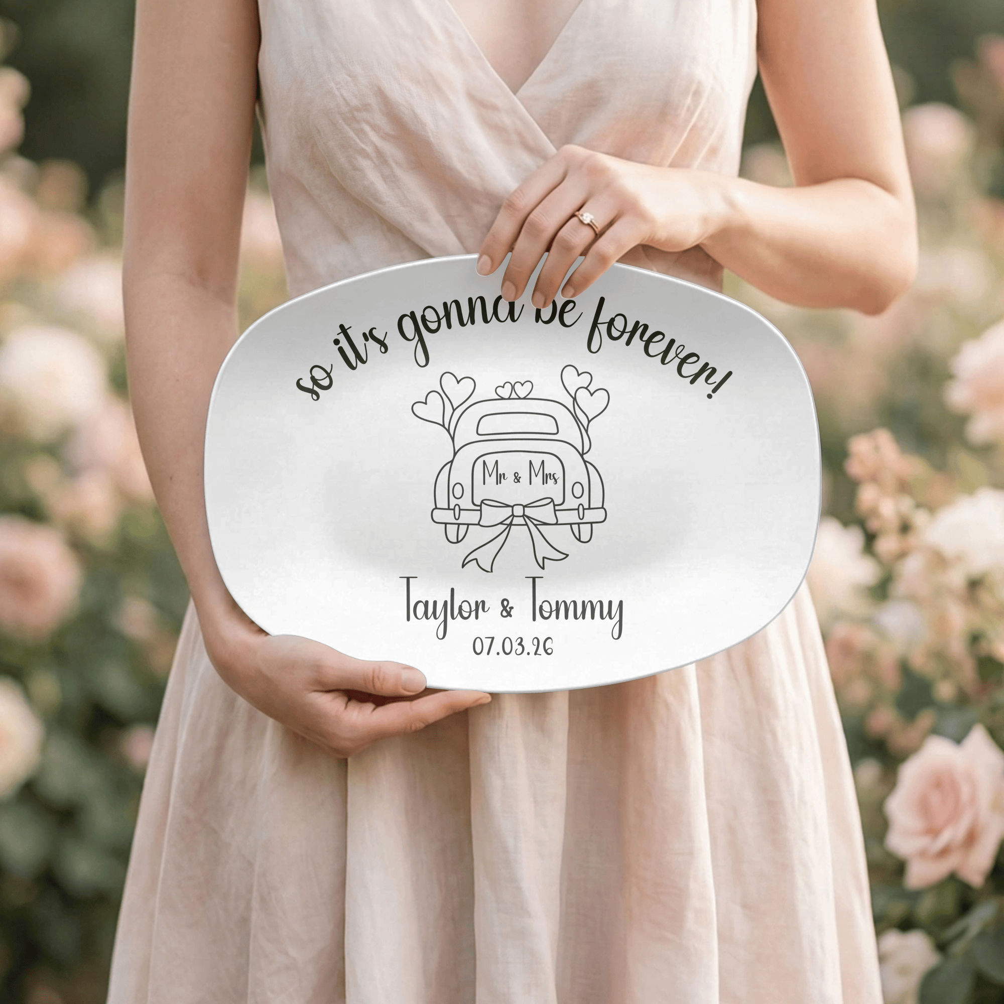 Personalized Forever Wedding Platter by Lil Plate Shop