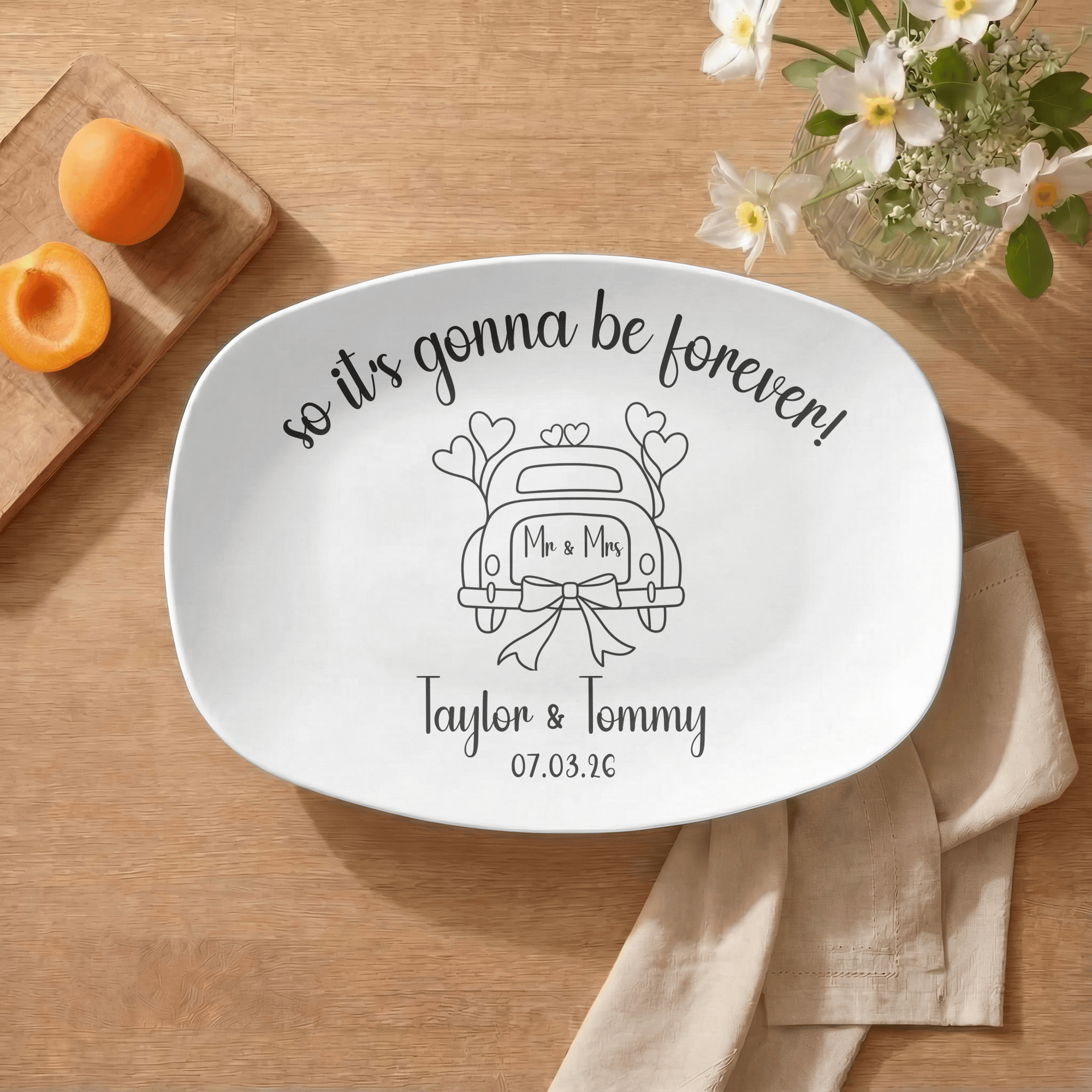 Personalized Forever Wedding Platter by Lil Plate Shop